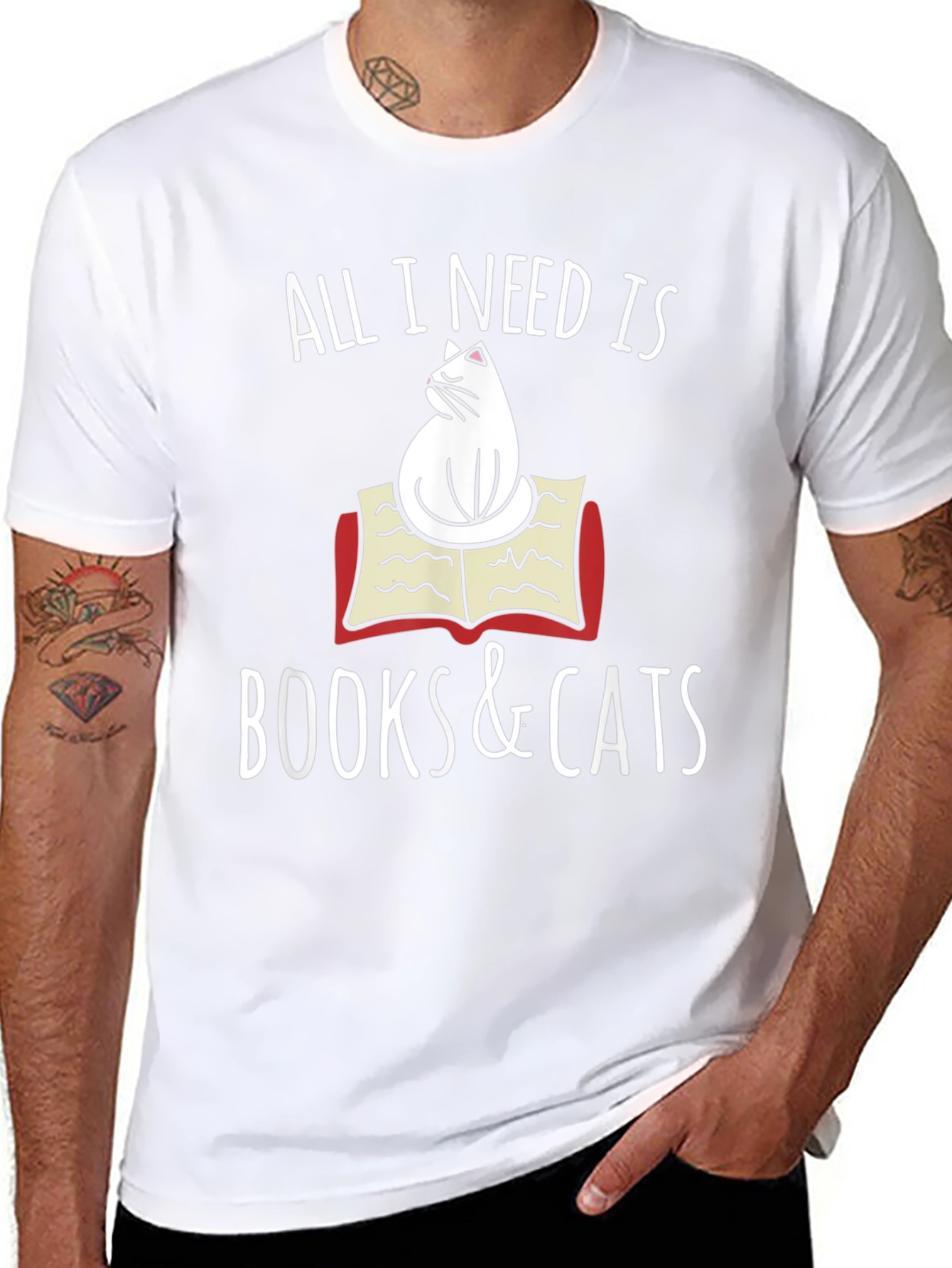 All I Need Is Books & Cats T-Shirt