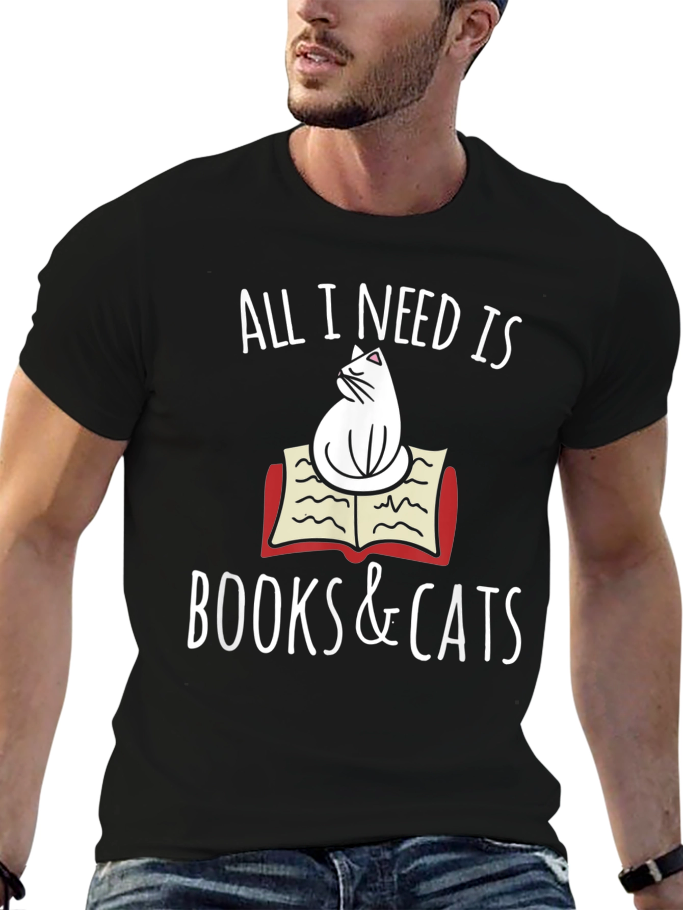 All I Need Is Books & Cats T-Shirt