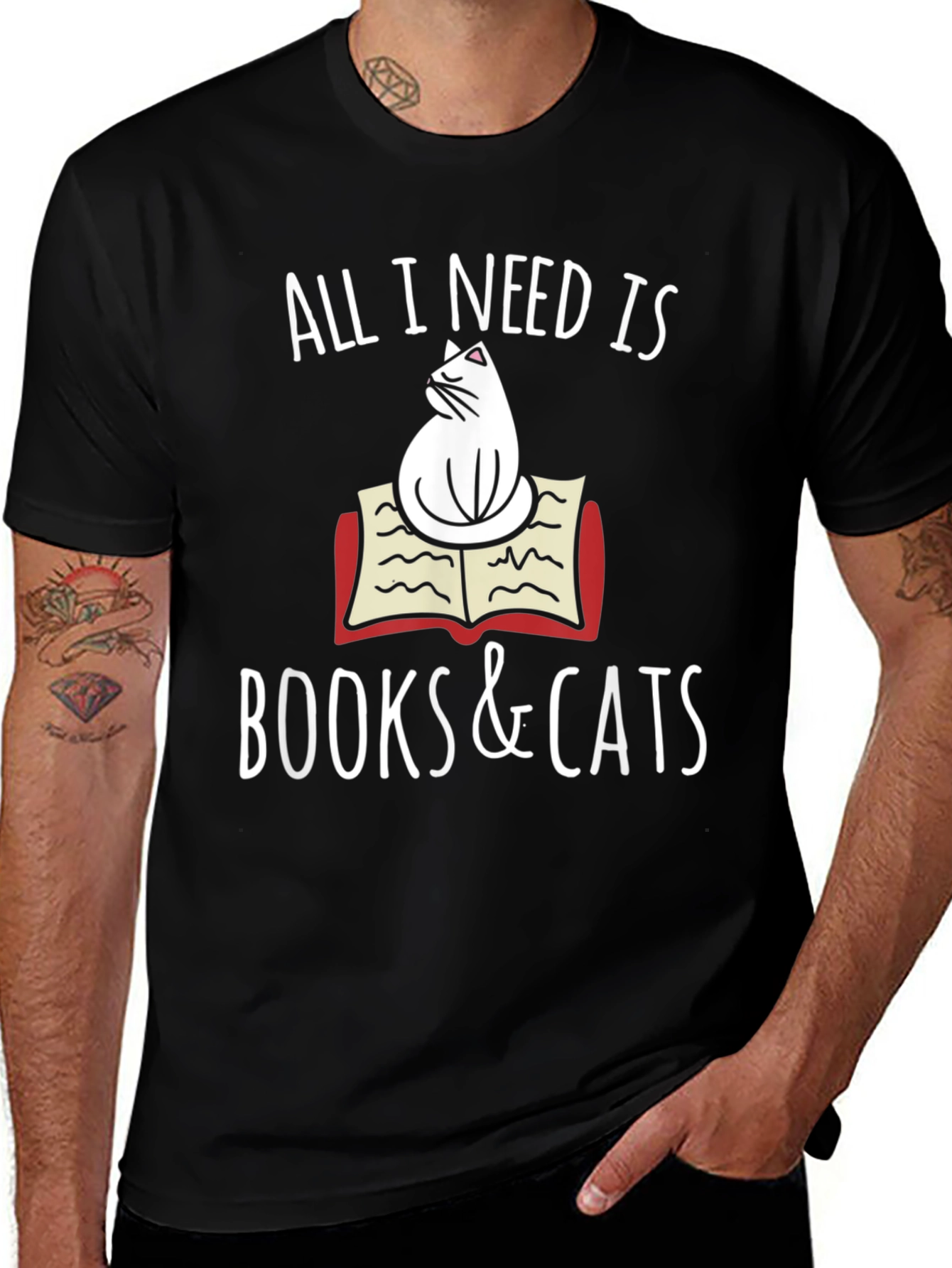 All I Need Is Books & Cats T-Shirt