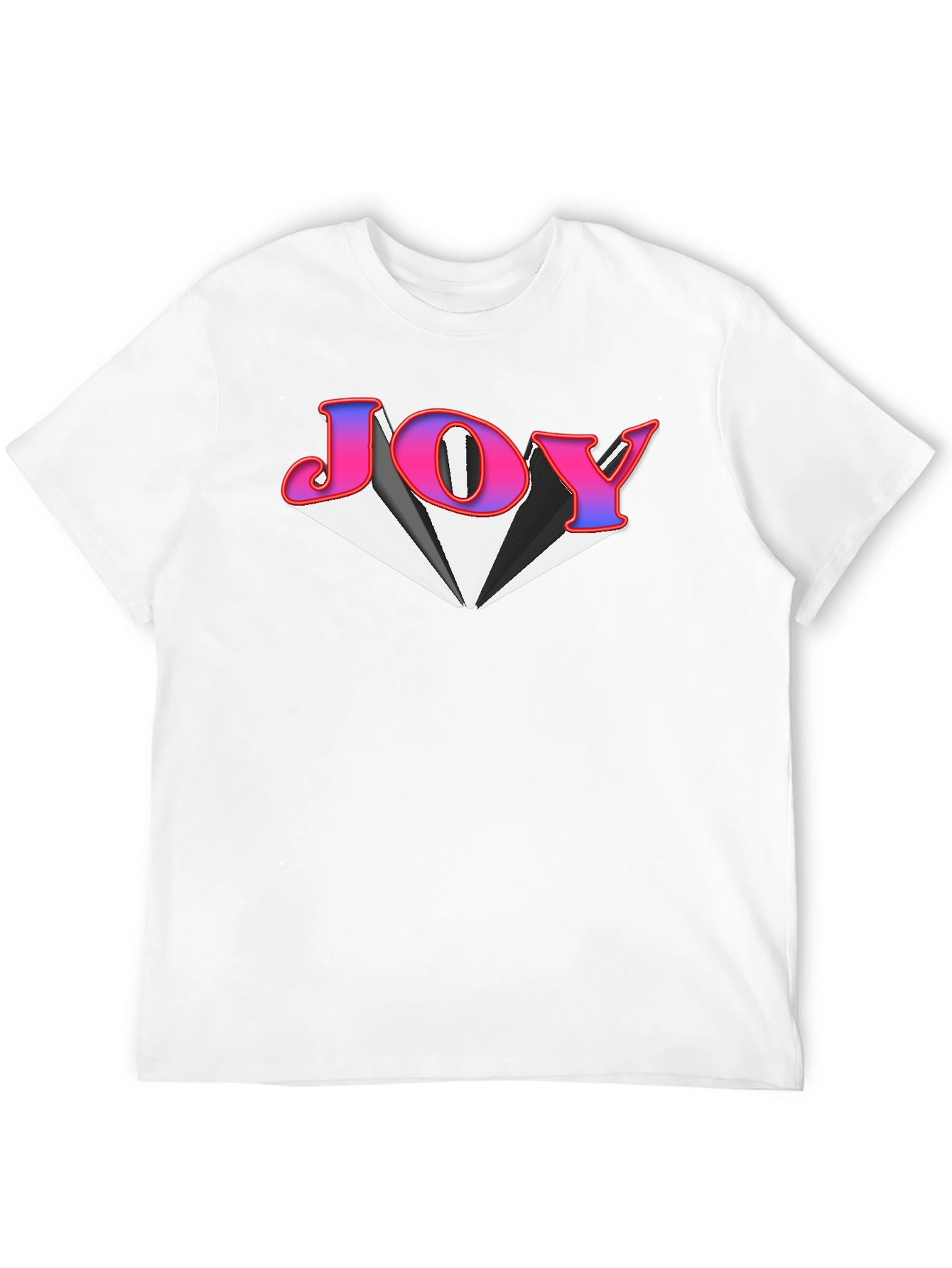 Joy Graphic Tee - Black Cotton Blend T-Shirt