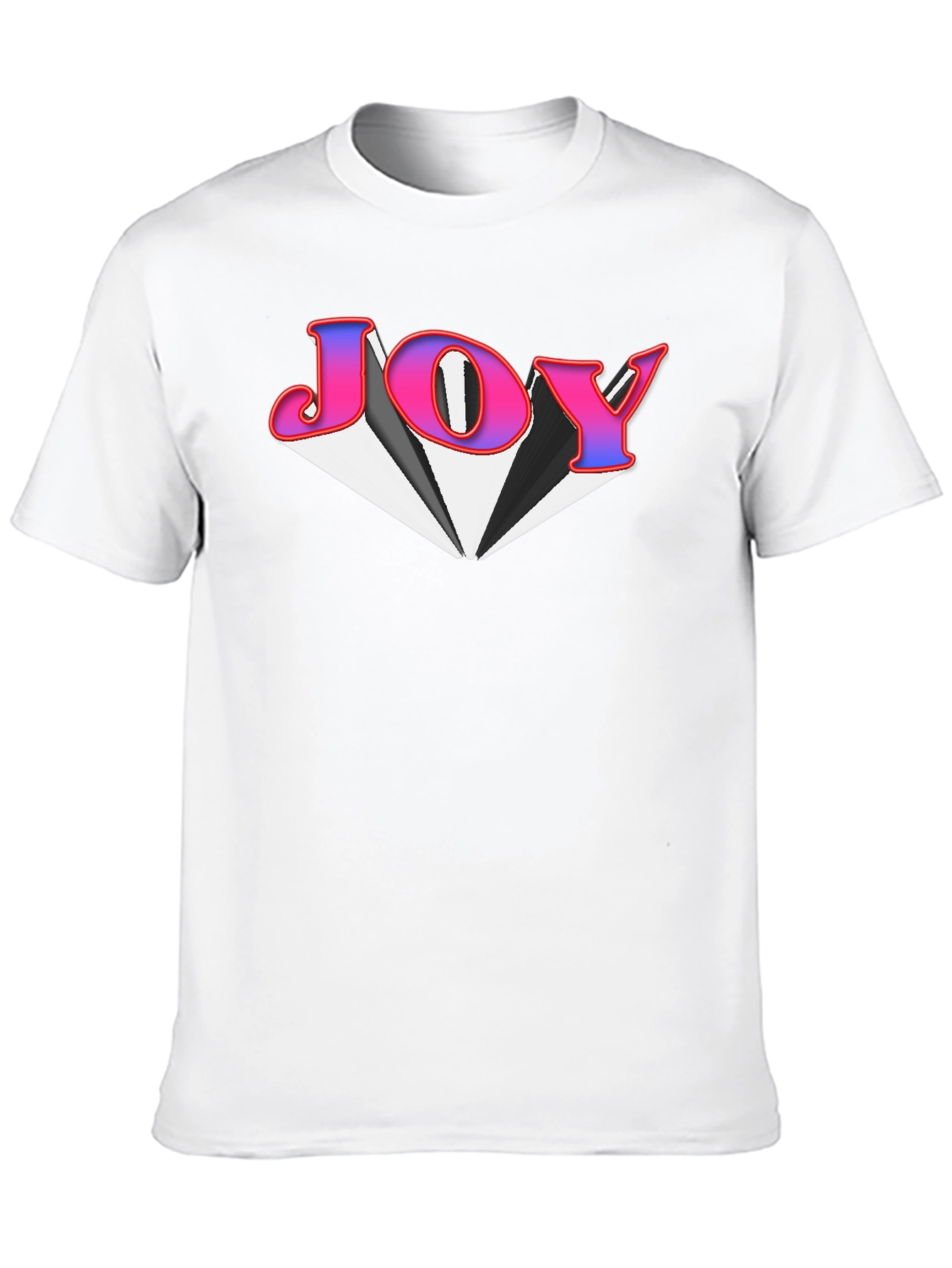 Joy Graphic Tee - Black Cotton Blend T-Shirt