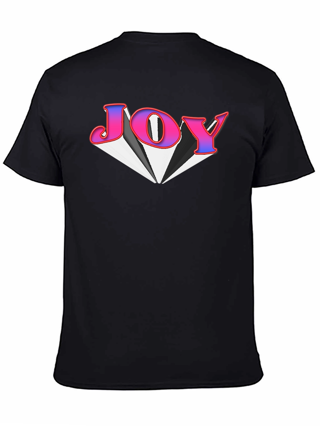 Joy Graphic Tee - Black Cotton Blend T-Shirt