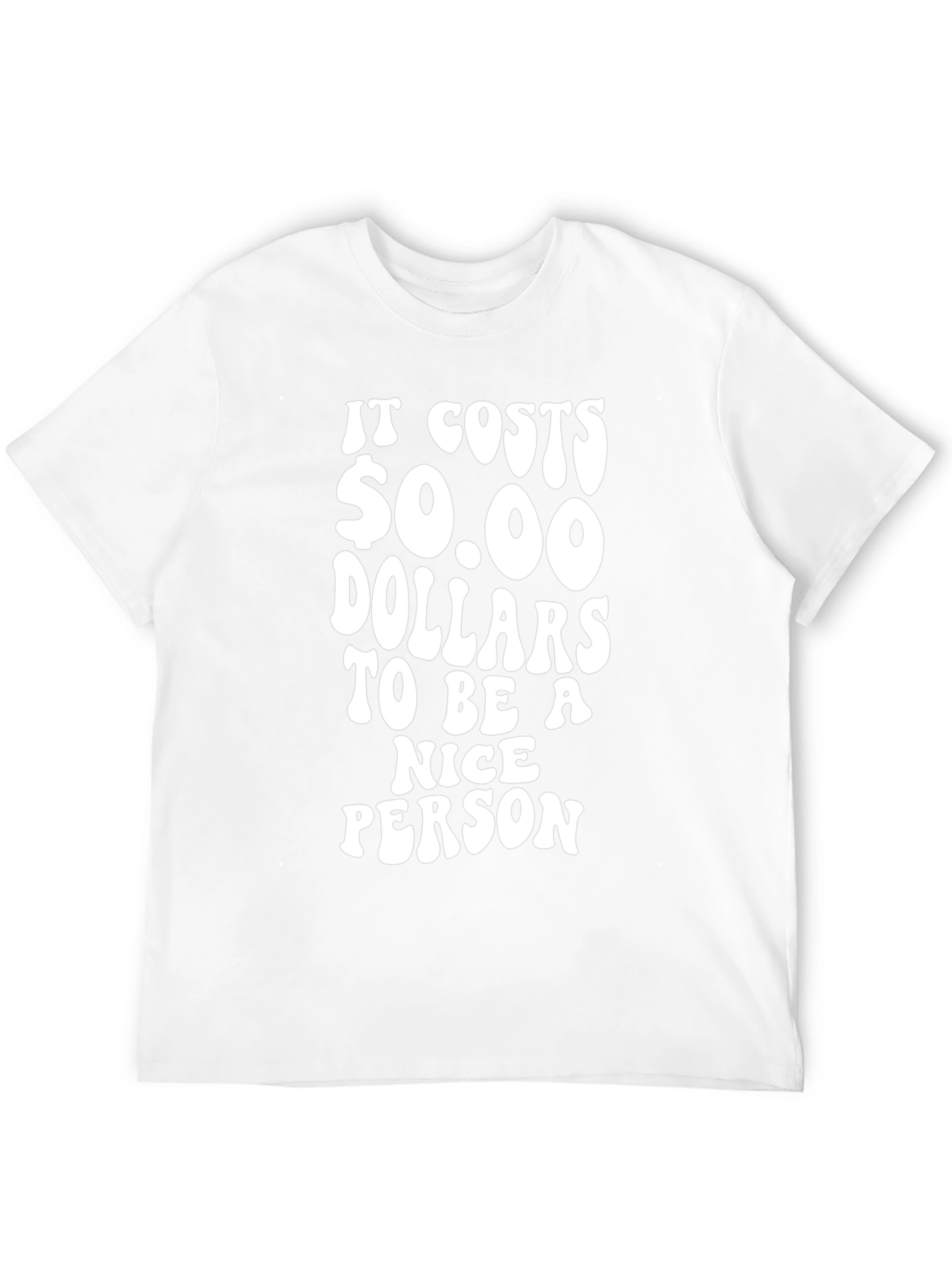 Funny $0.00 Nice Person Black T-Shirt
