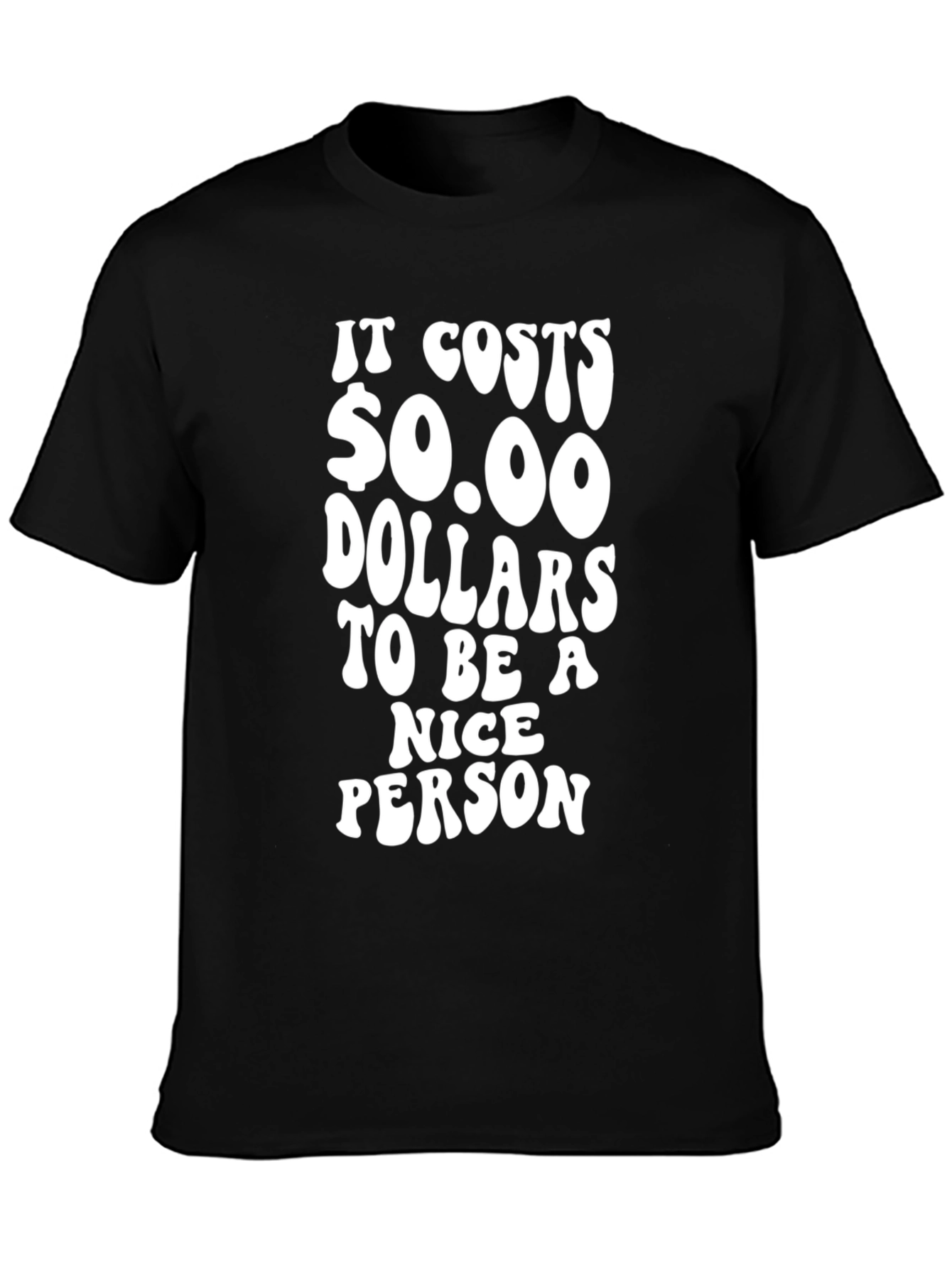 Funny $0.00 Nice Person Black T-Shirt