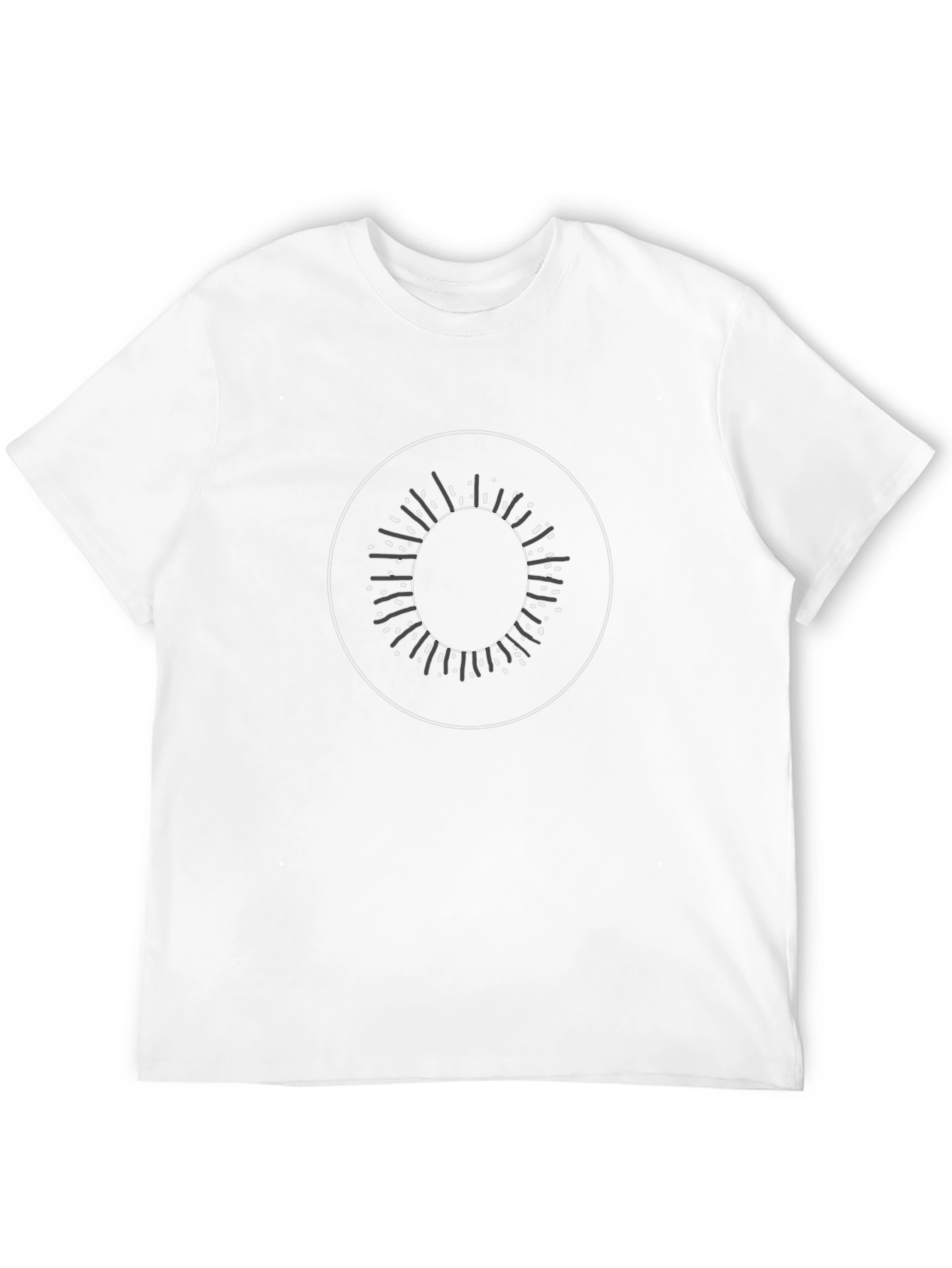 Abstract Circle Graphic Tee - Modern Casual Style