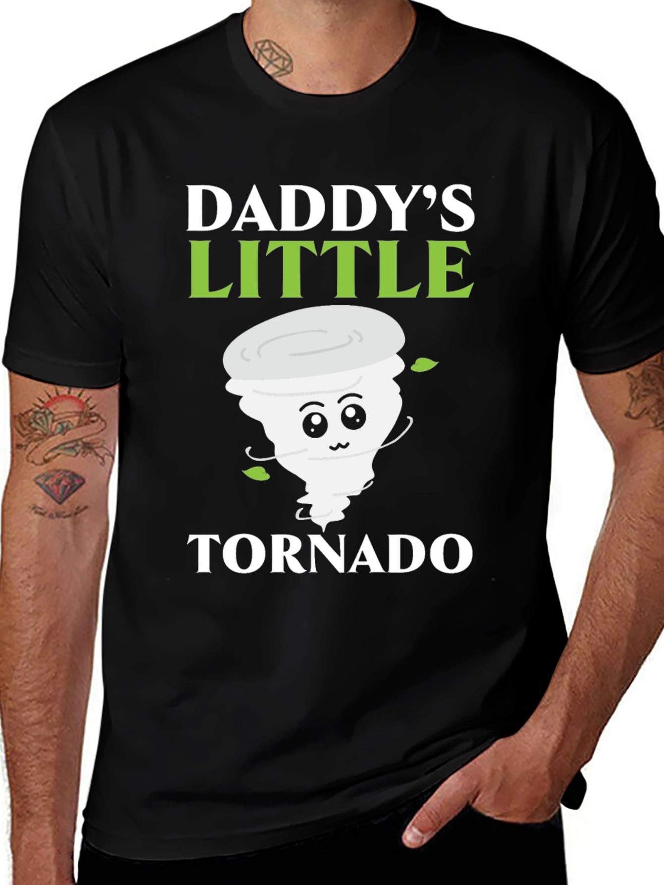 Daddys Little Tornado T-Shirt Cute Fathers Day Gift