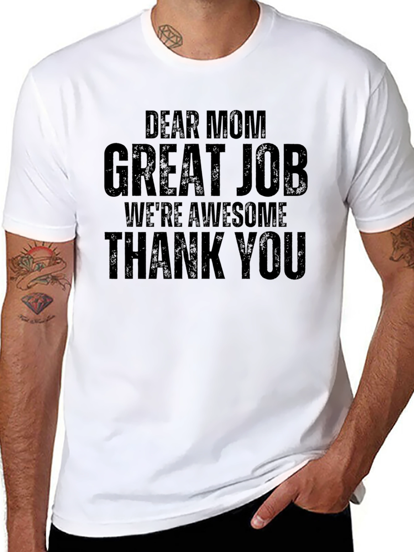 Dear Mom Graphic T-Shirt - Great Job Awesome Kids!