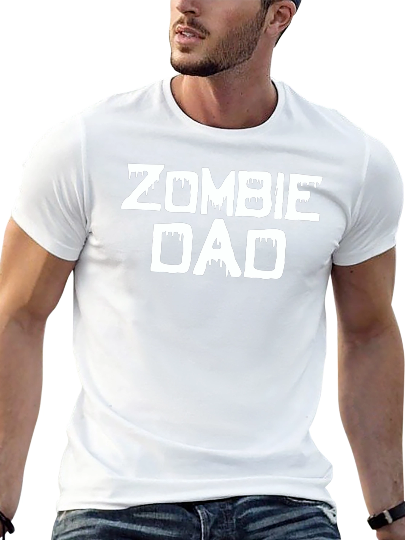 Zombie Dad Graphic Tee - Black Cotton T-Shirt