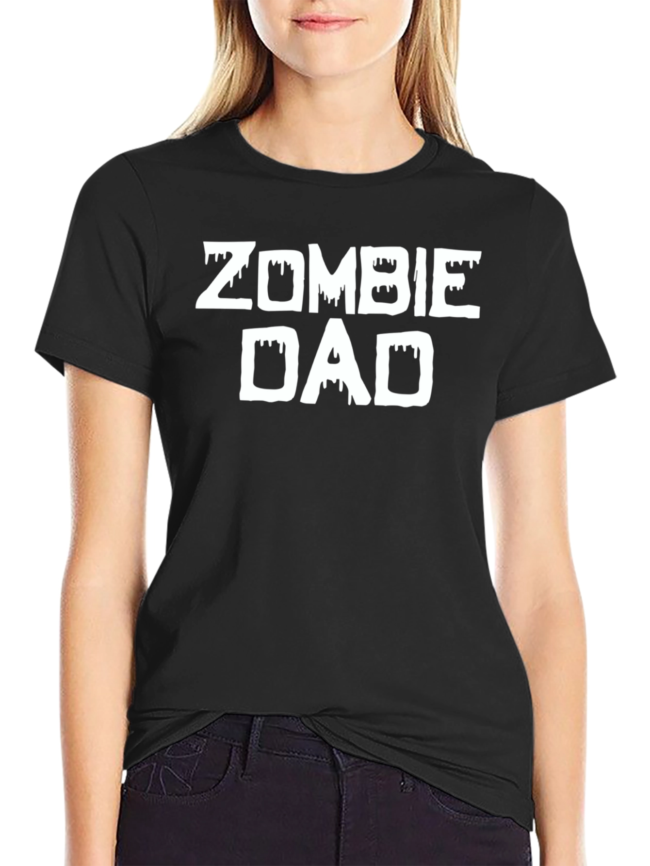 Zombie Dad Graphic Tee - Black Cotton T-Shirt