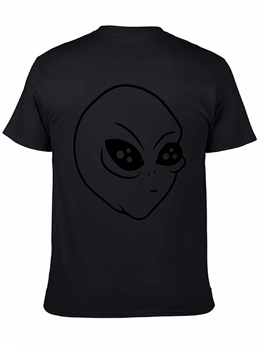 Alien Graphic Print T-Shirt - Black