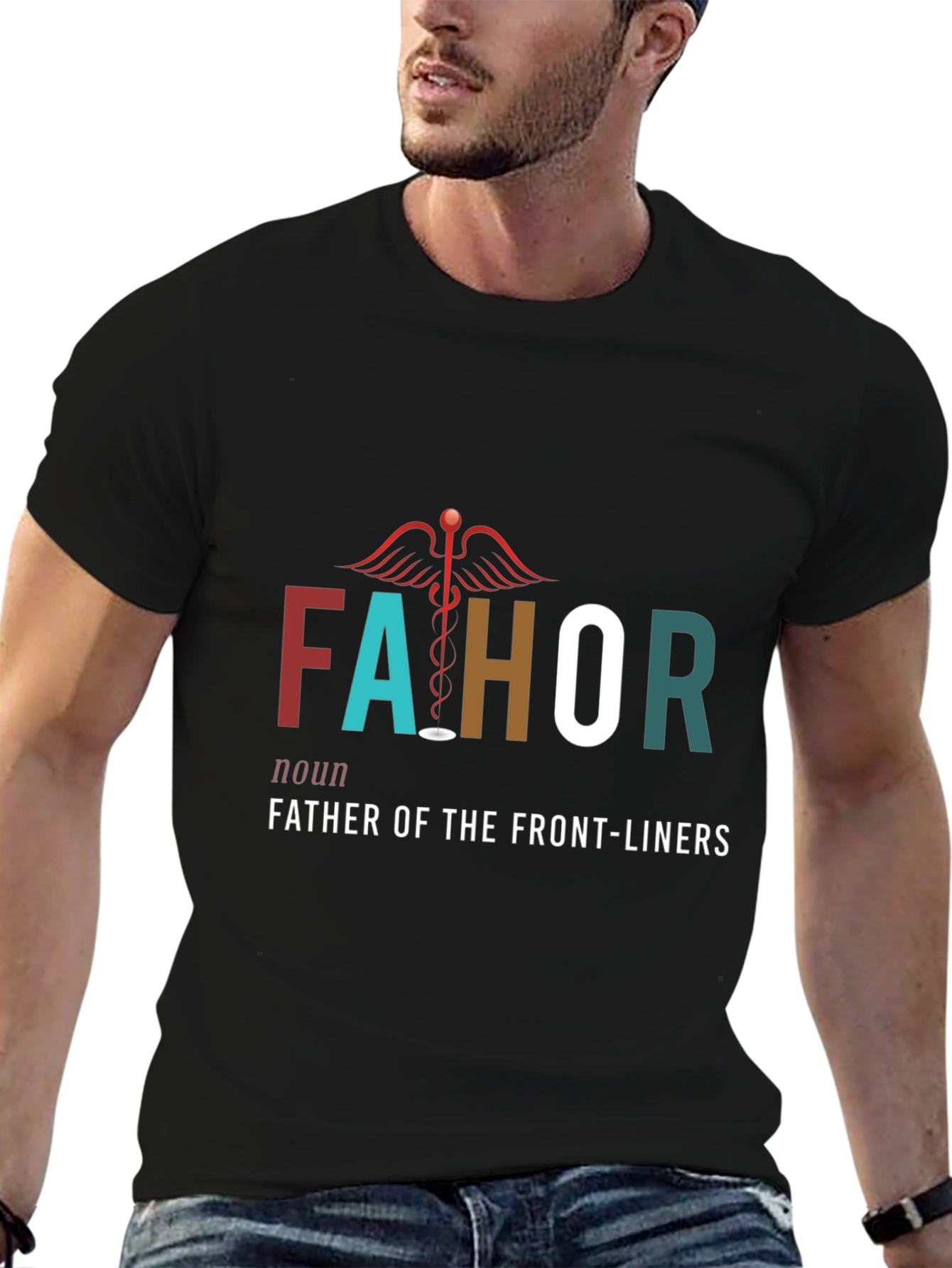 FAHOR Father of Frontliners Graphic T-Shirt