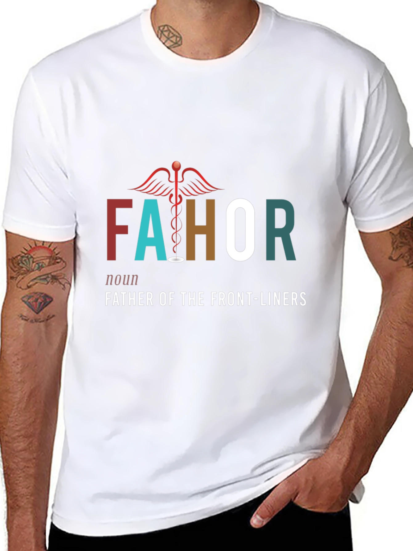 FAHOR Father of Frontliners Graphic T-Shirt