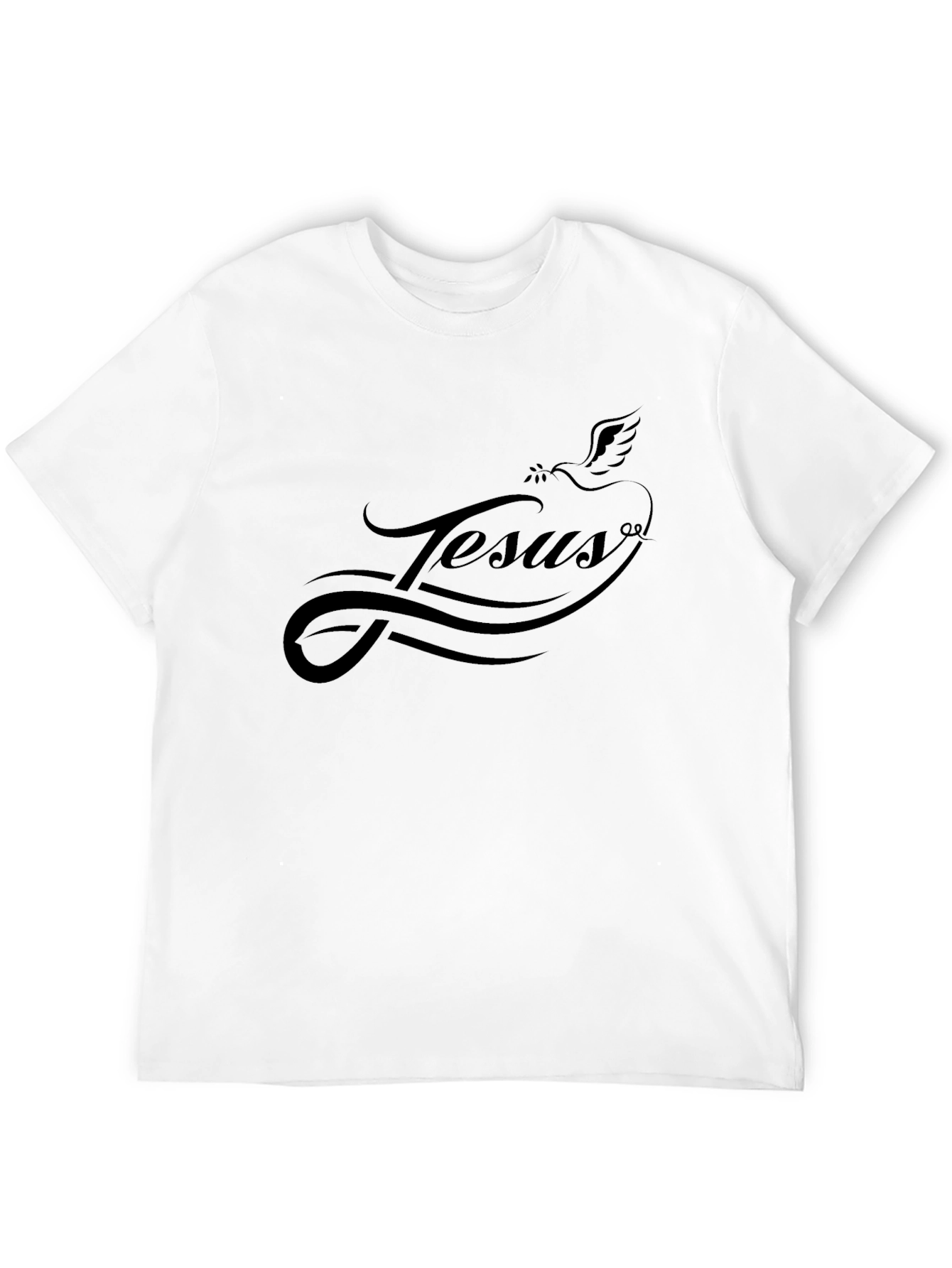Jesus Dove Graphic Black T-Shirt