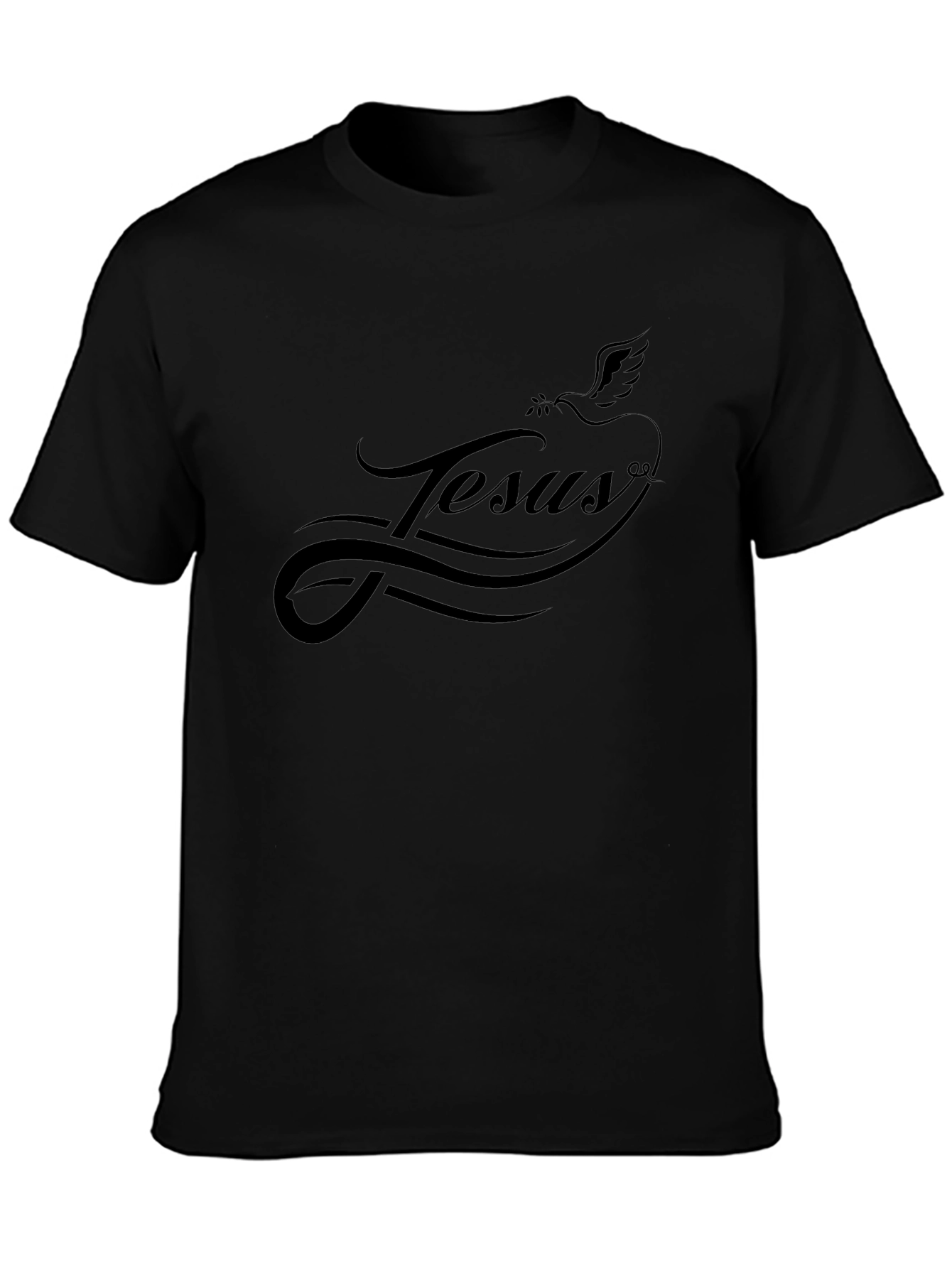 Jesus Dove Graphic Black T-Shirt