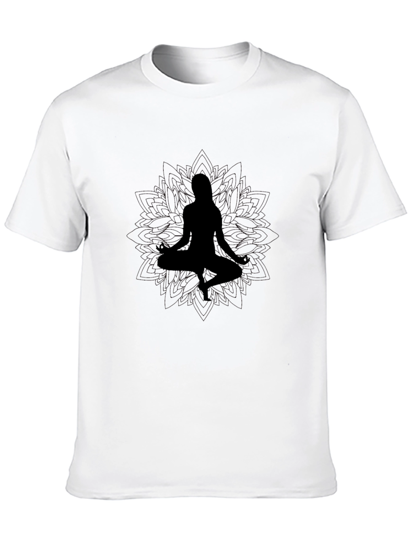 Meditating Silhouette Graphic T-Shirt