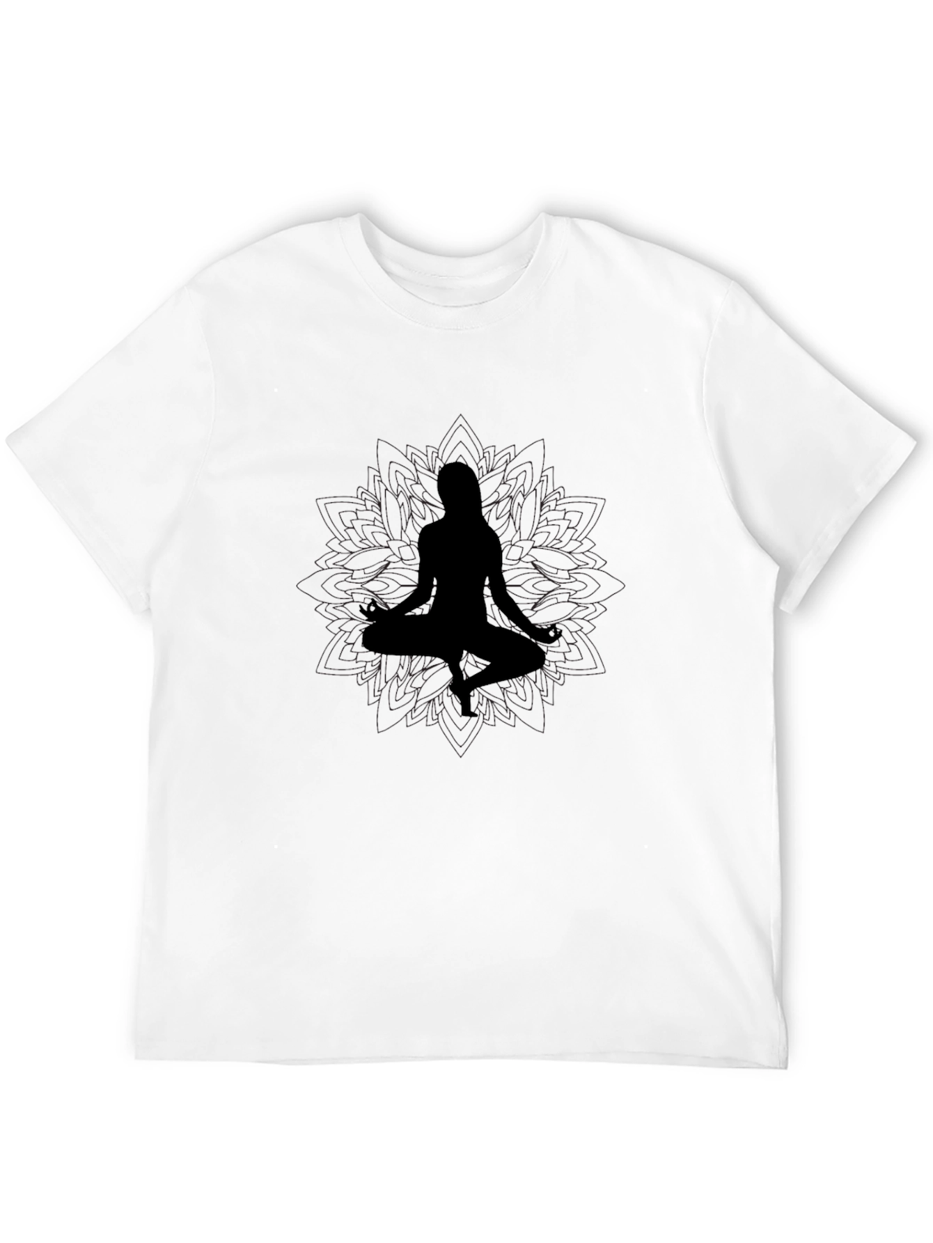 Meditating Silhouette Graphic T-Shirt