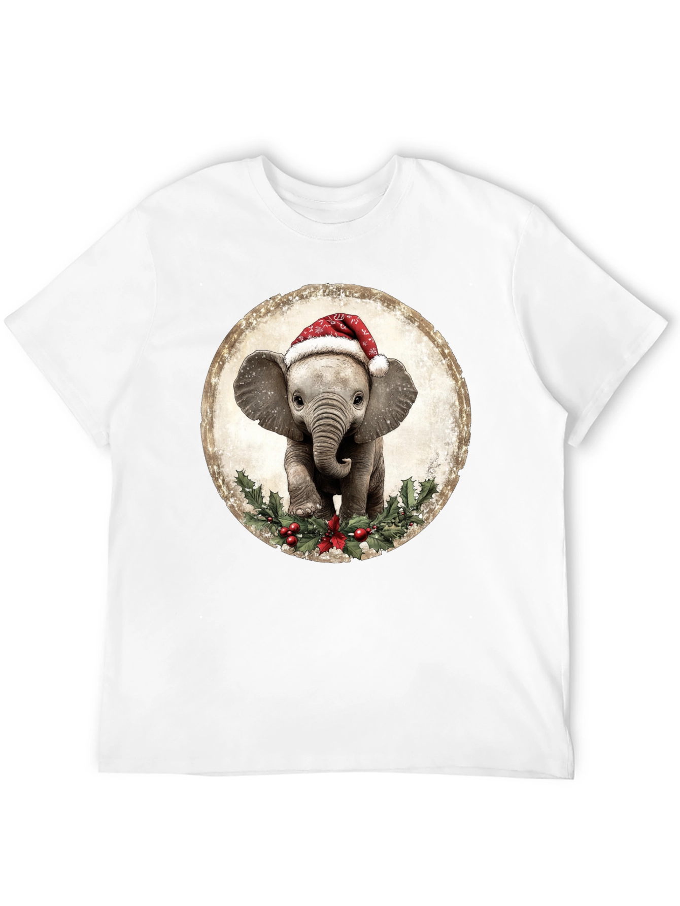 Christmas Elephant T-Shirt: Cute Holiday Apparel