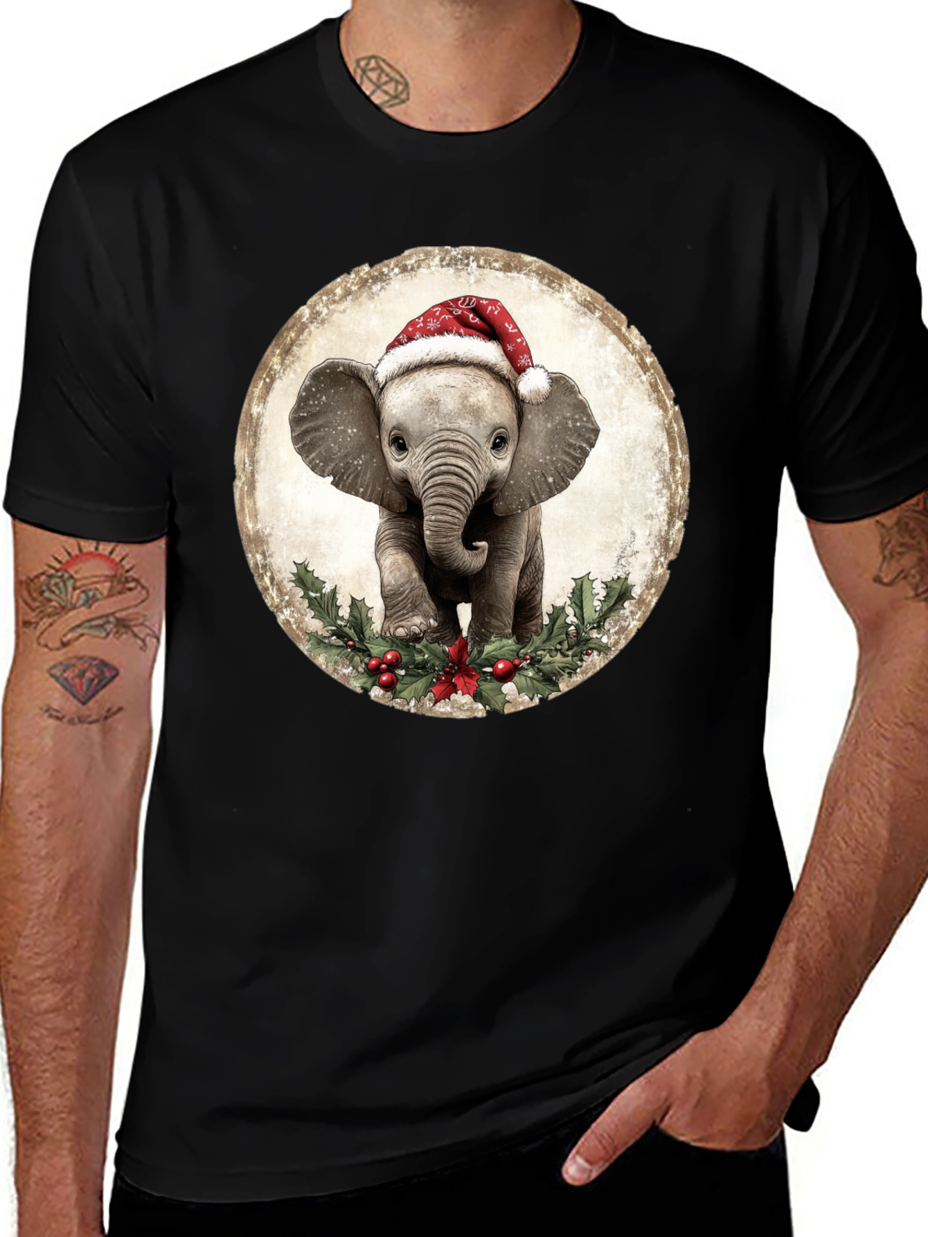 Christmas Elephant T-Shirt: Cute Holiday Apparel