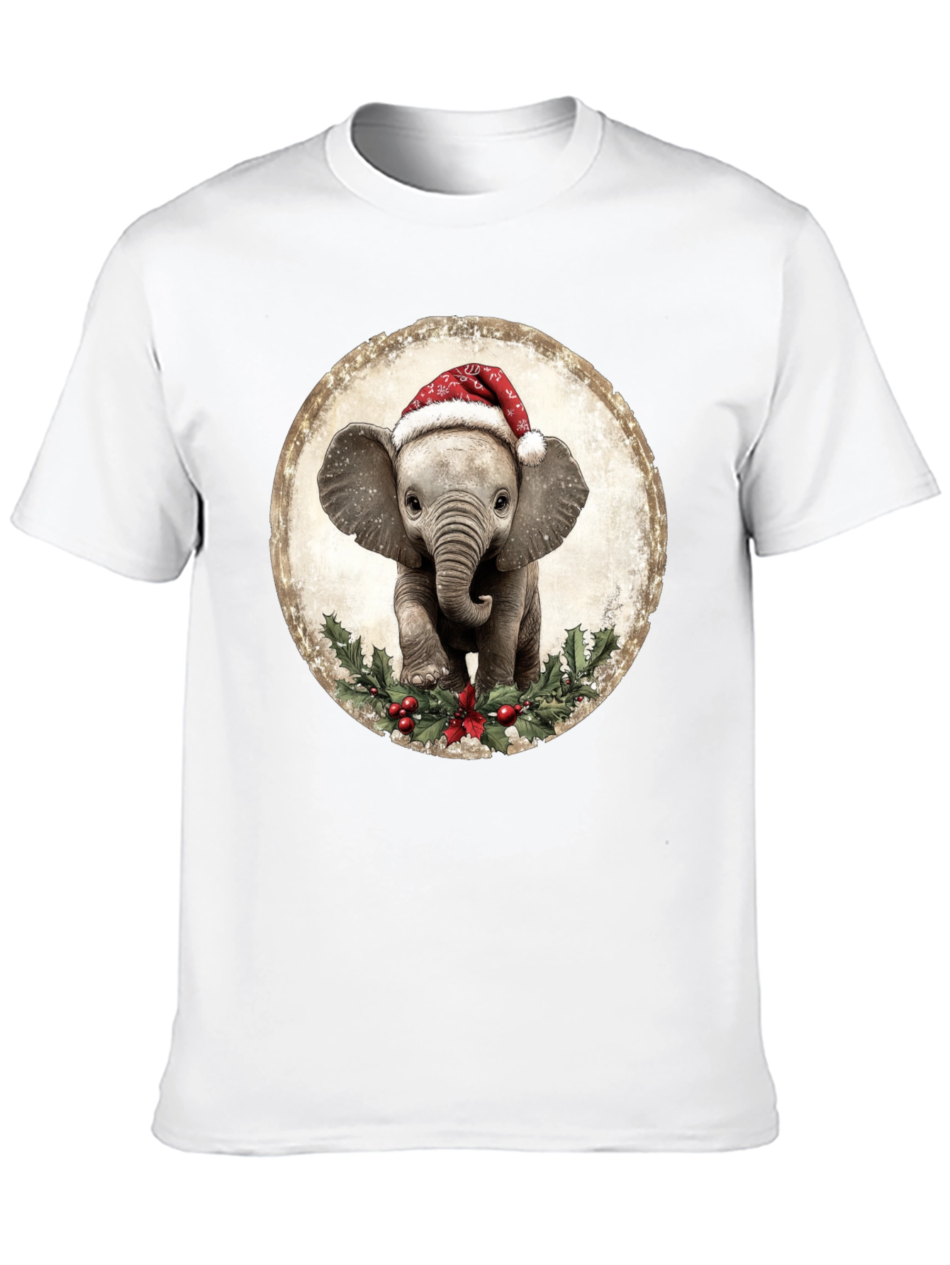 Christmas Elephant T-Shirt: Cute Holiday Apparel