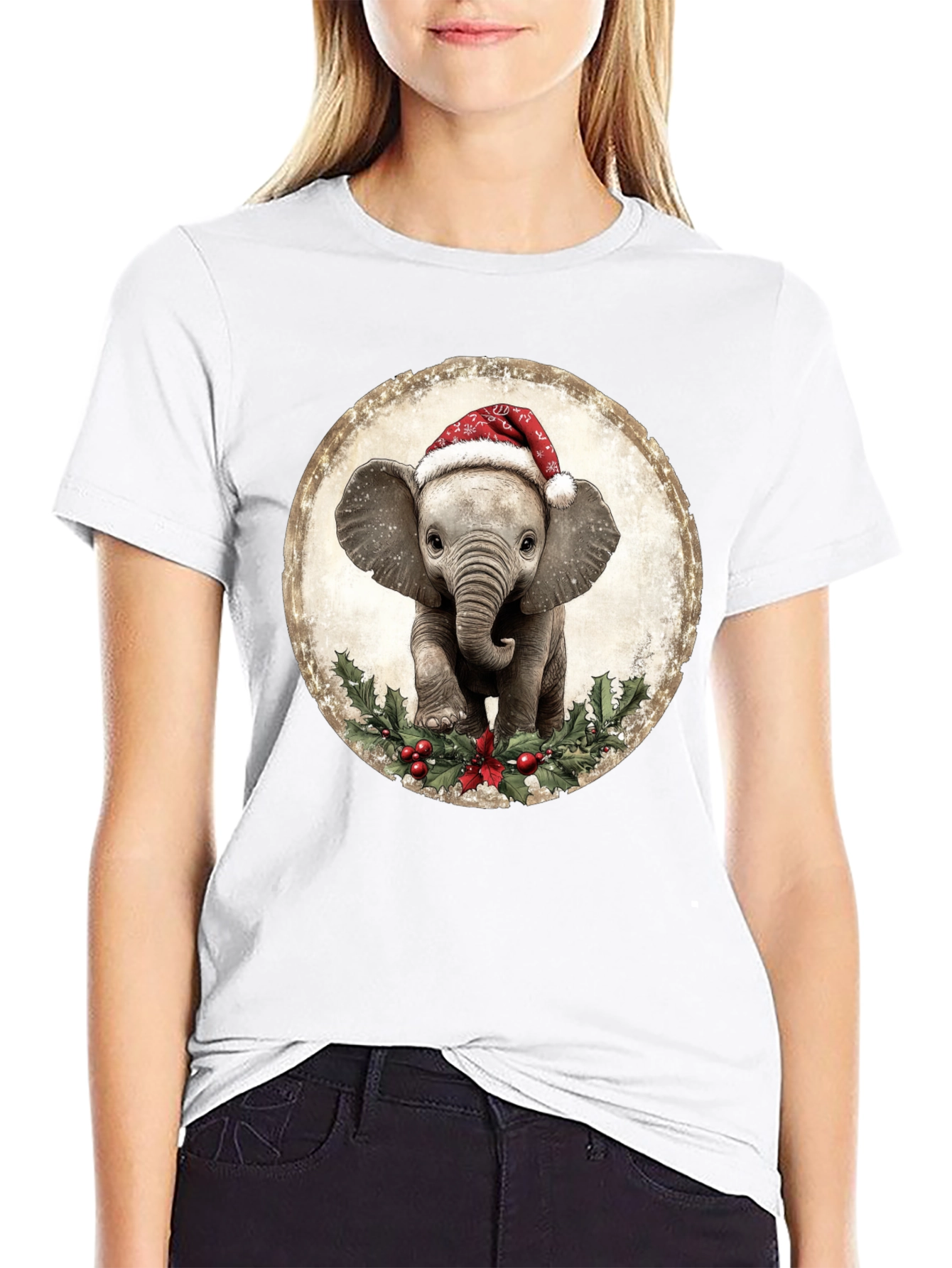 Christmas Elephant T-Shirt: Cute Holiday Apparel