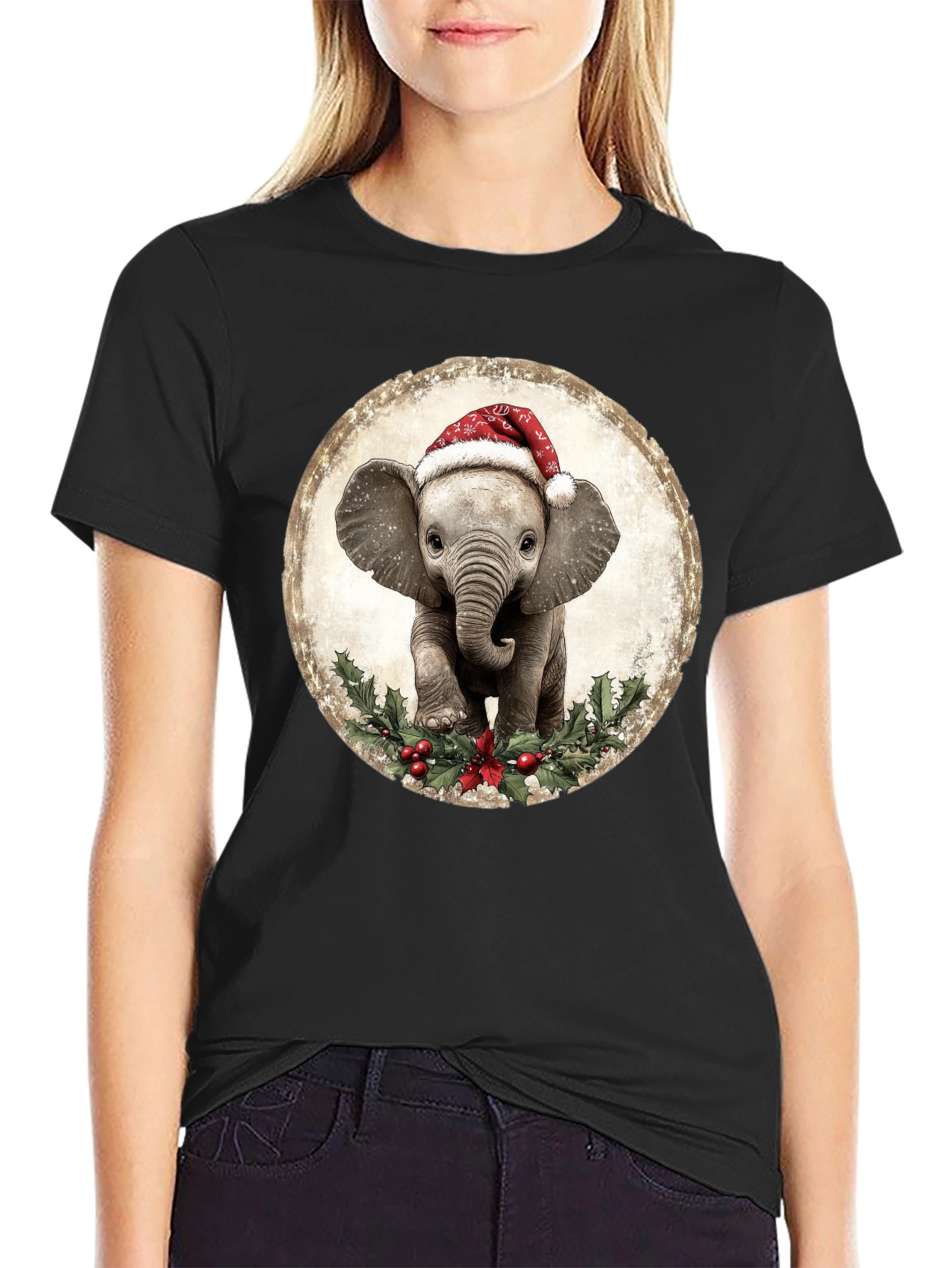 Christmas Elephant T-Shirt: Cute Holiday Apparel