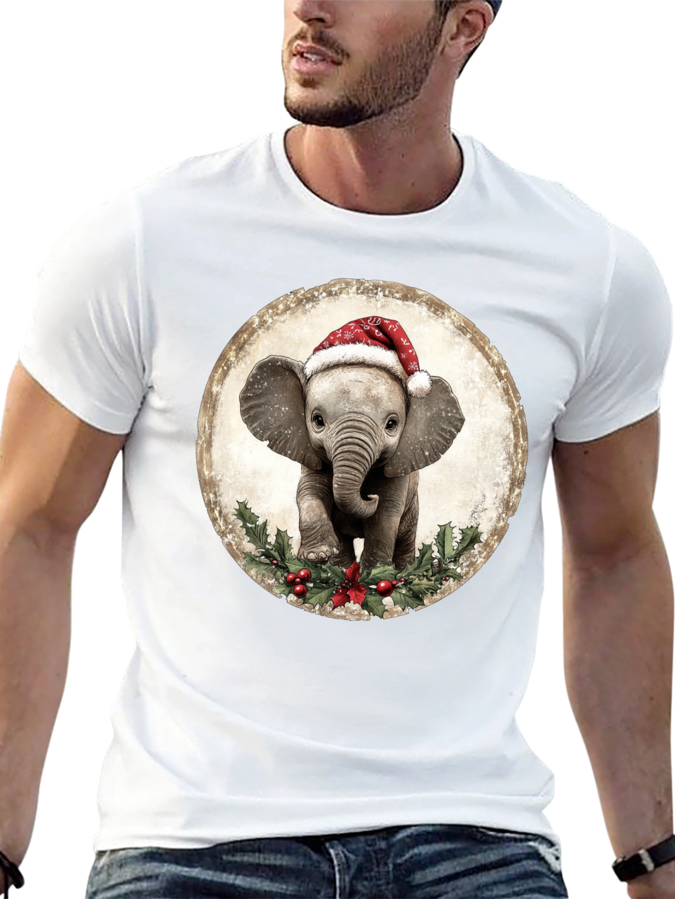 Christmas Elephant T-Shirt: Cute Holiday Apparel