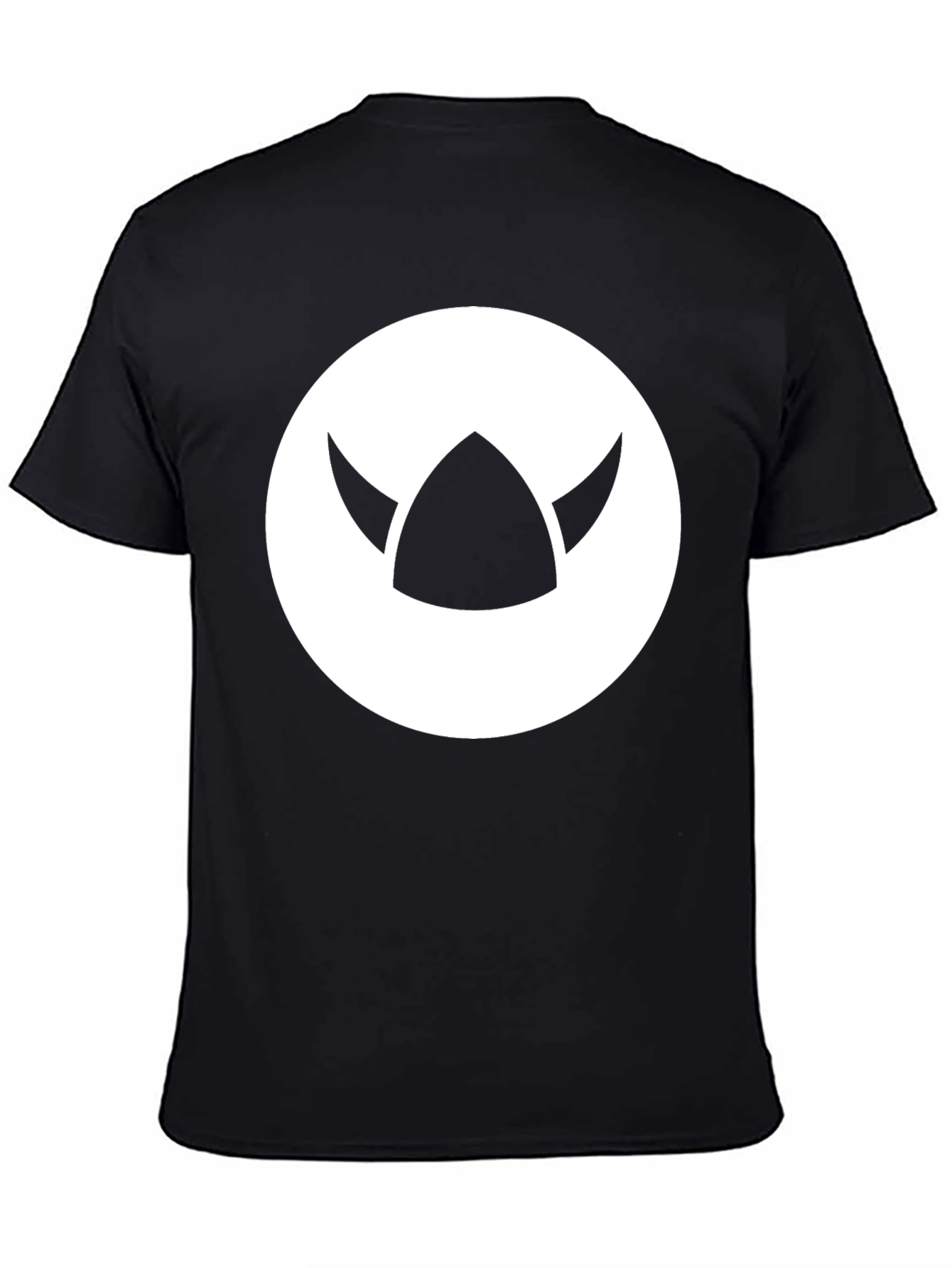 Viking Helmet Graphic Tee - Black Cotton Blend T-Shirt