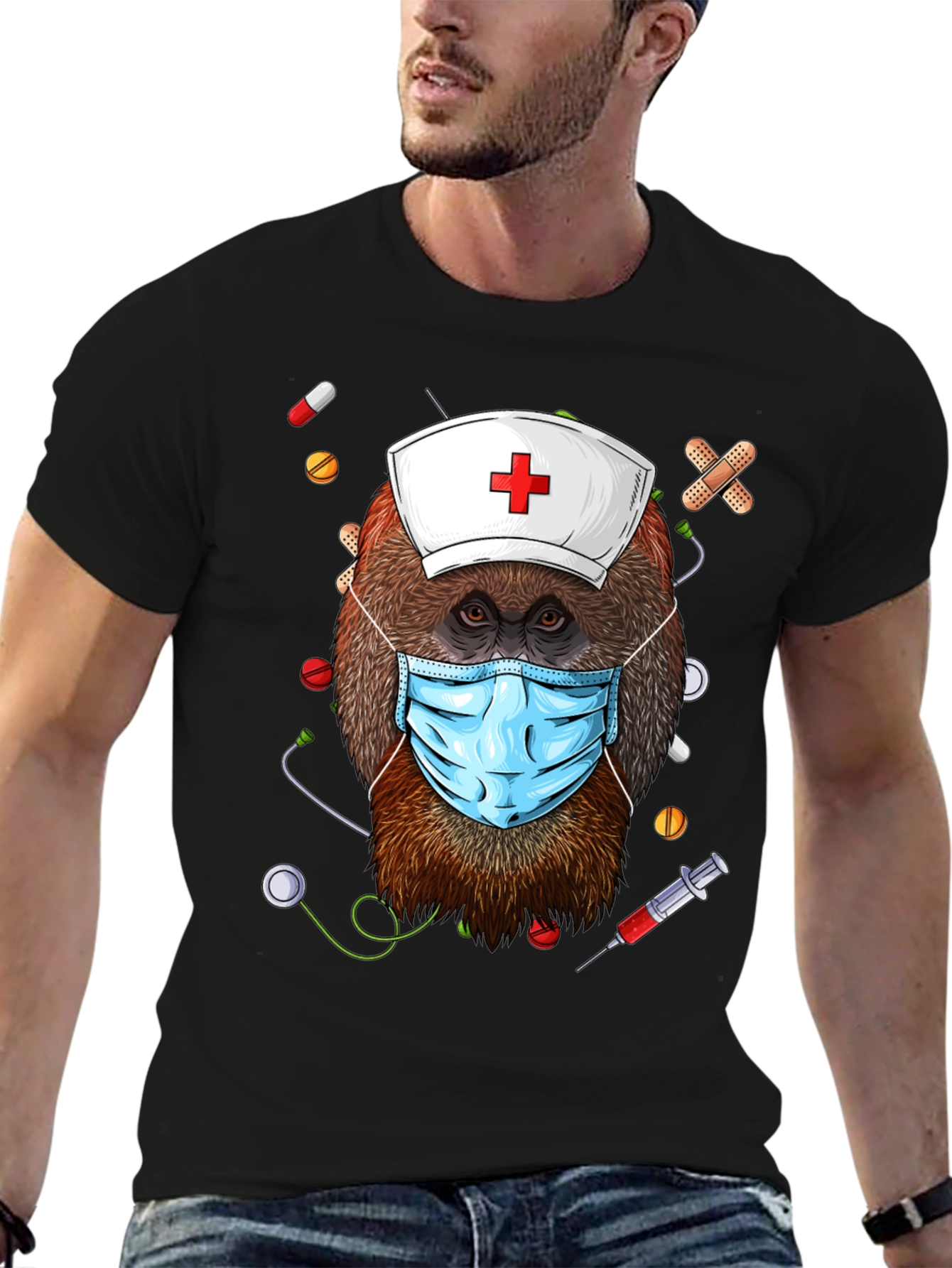 Orangutan Nurse T-Shirt - Cute Animal Graphic Tee