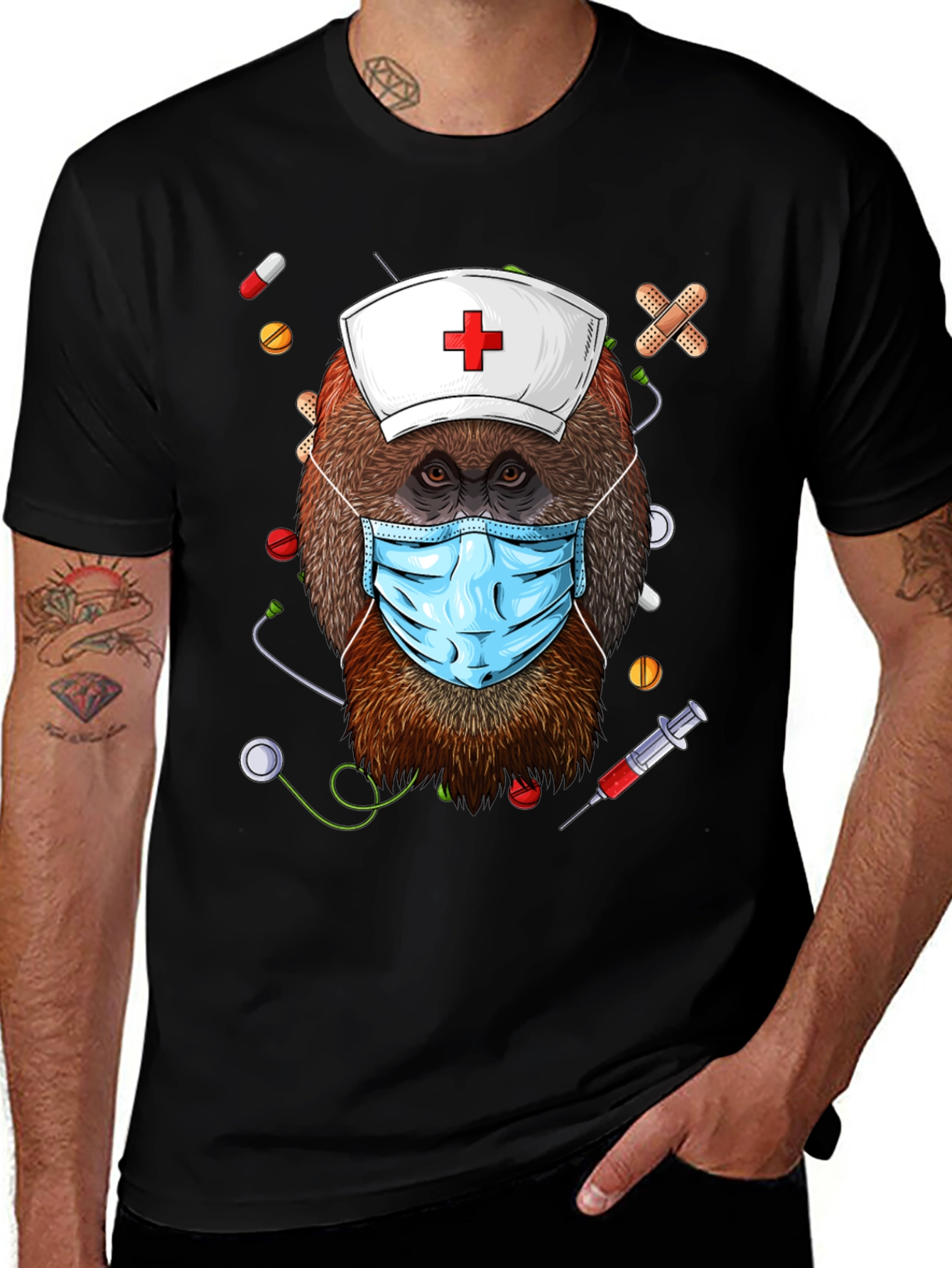 Orangutan Nurse T-Shirt - Cute Animal Graphic Tee