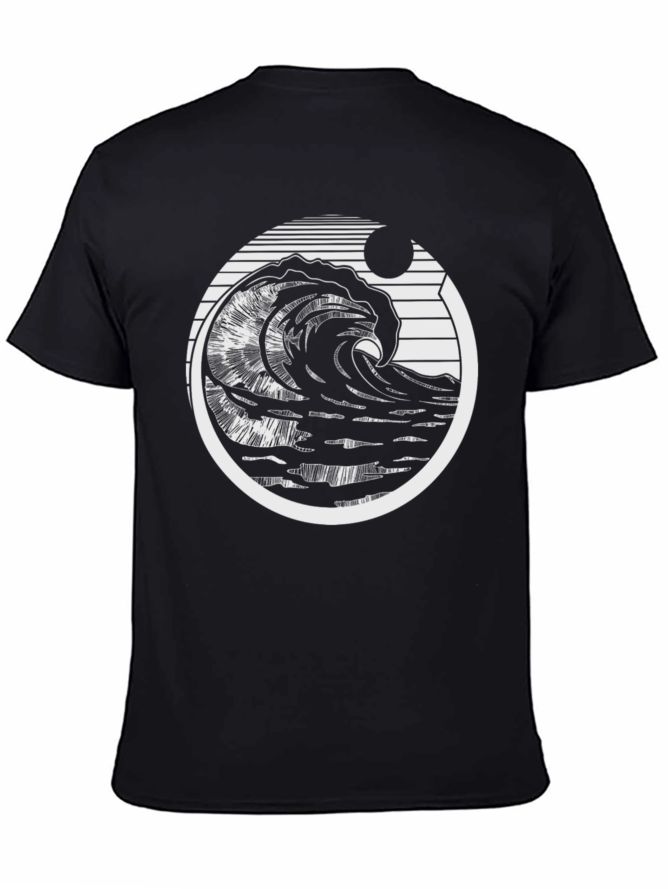 Wave Design Graphic T-Shirt
