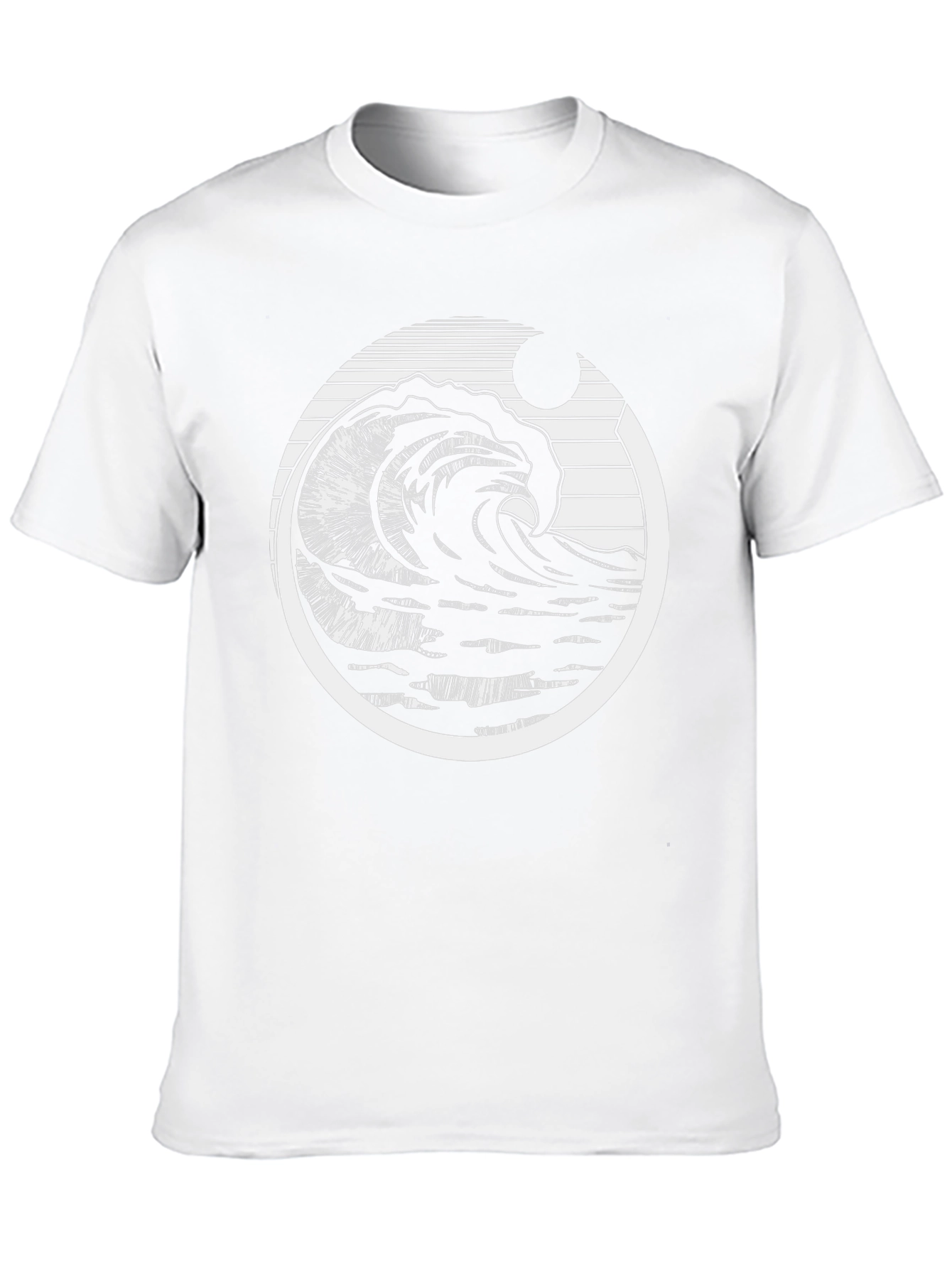 Wave Design Graphic T-Shirt
