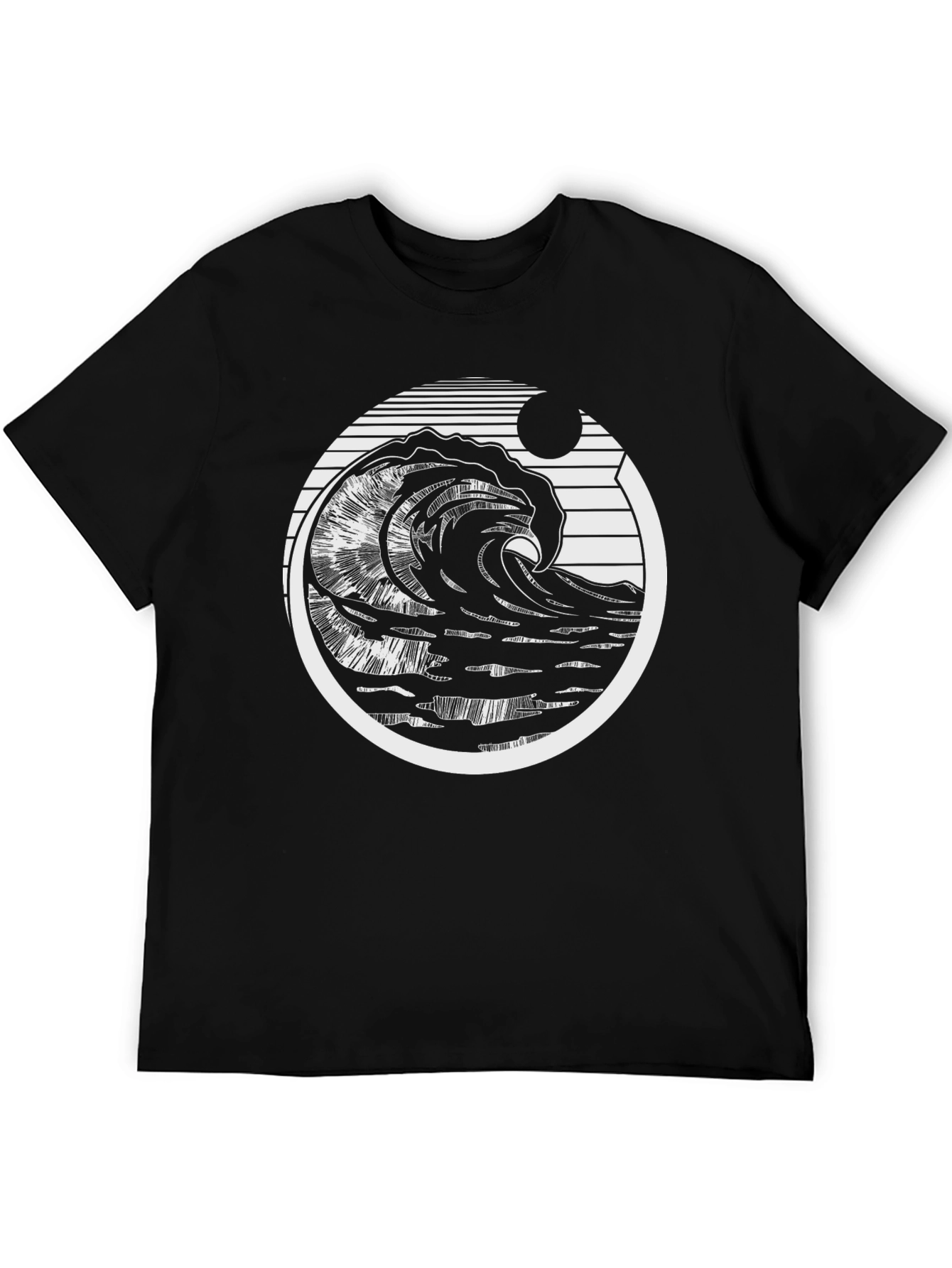 Wave Design Graphic T-Shirt