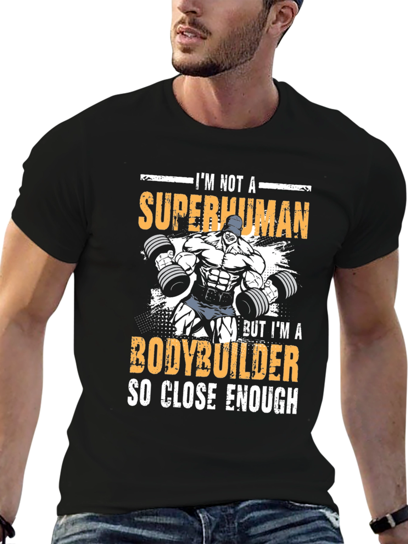Bodybuilder Graphic T-Shirt - Superhuman Design