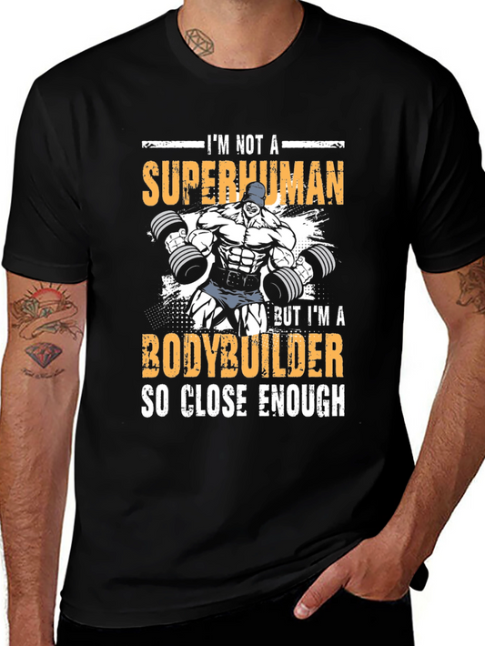 Bodybuilder Graphic T-Shirt - Superhuman Design