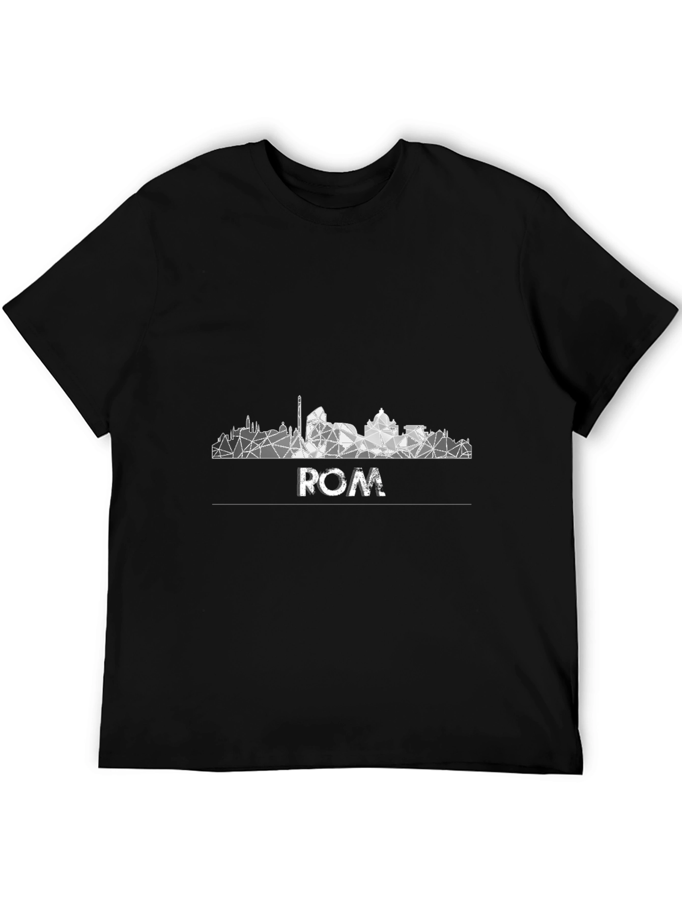 Rome Skyline Mens Graphic Tee - Black