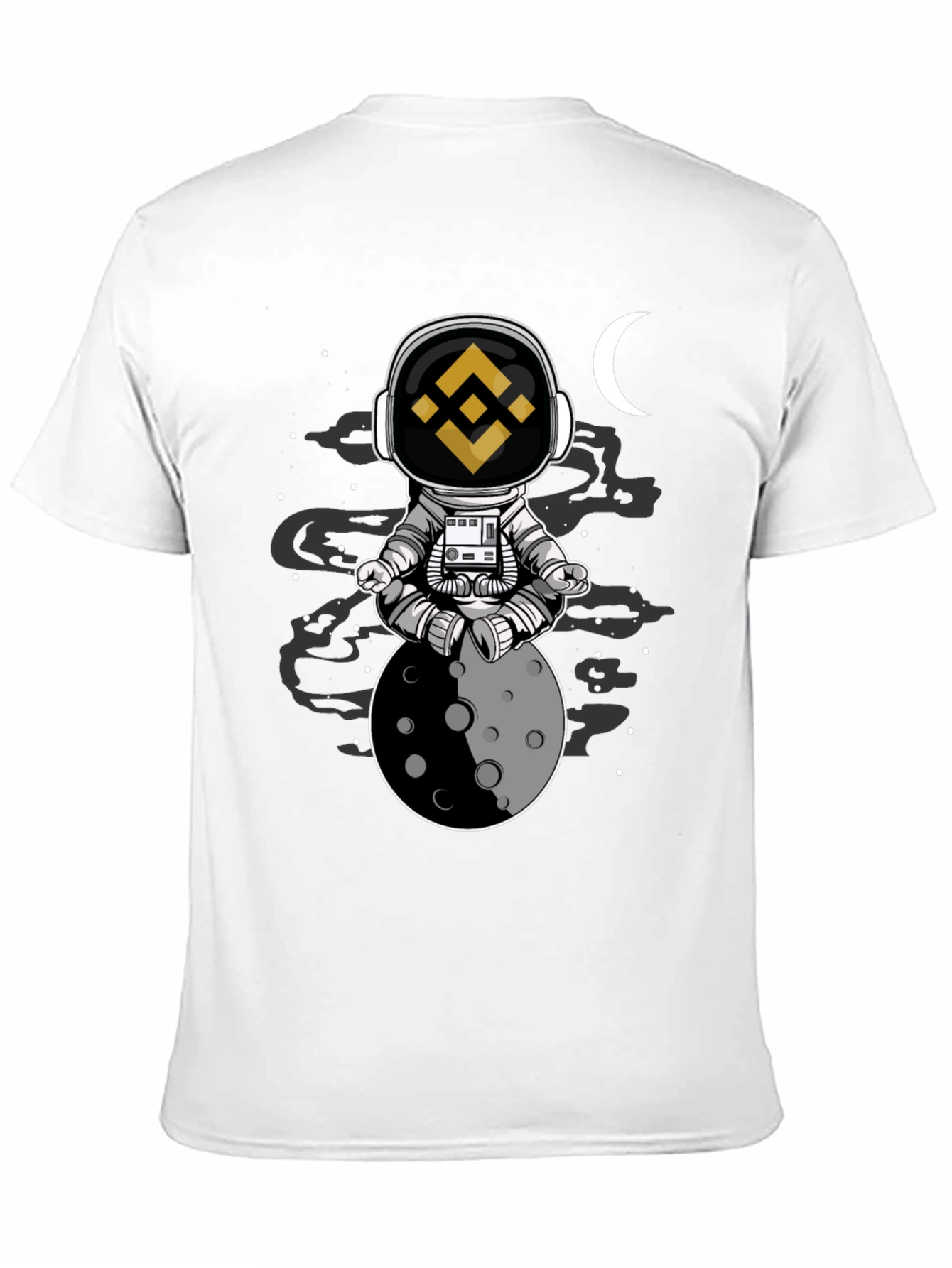 Binance Astronaut Moon T-Shirt - Crypto Fashion