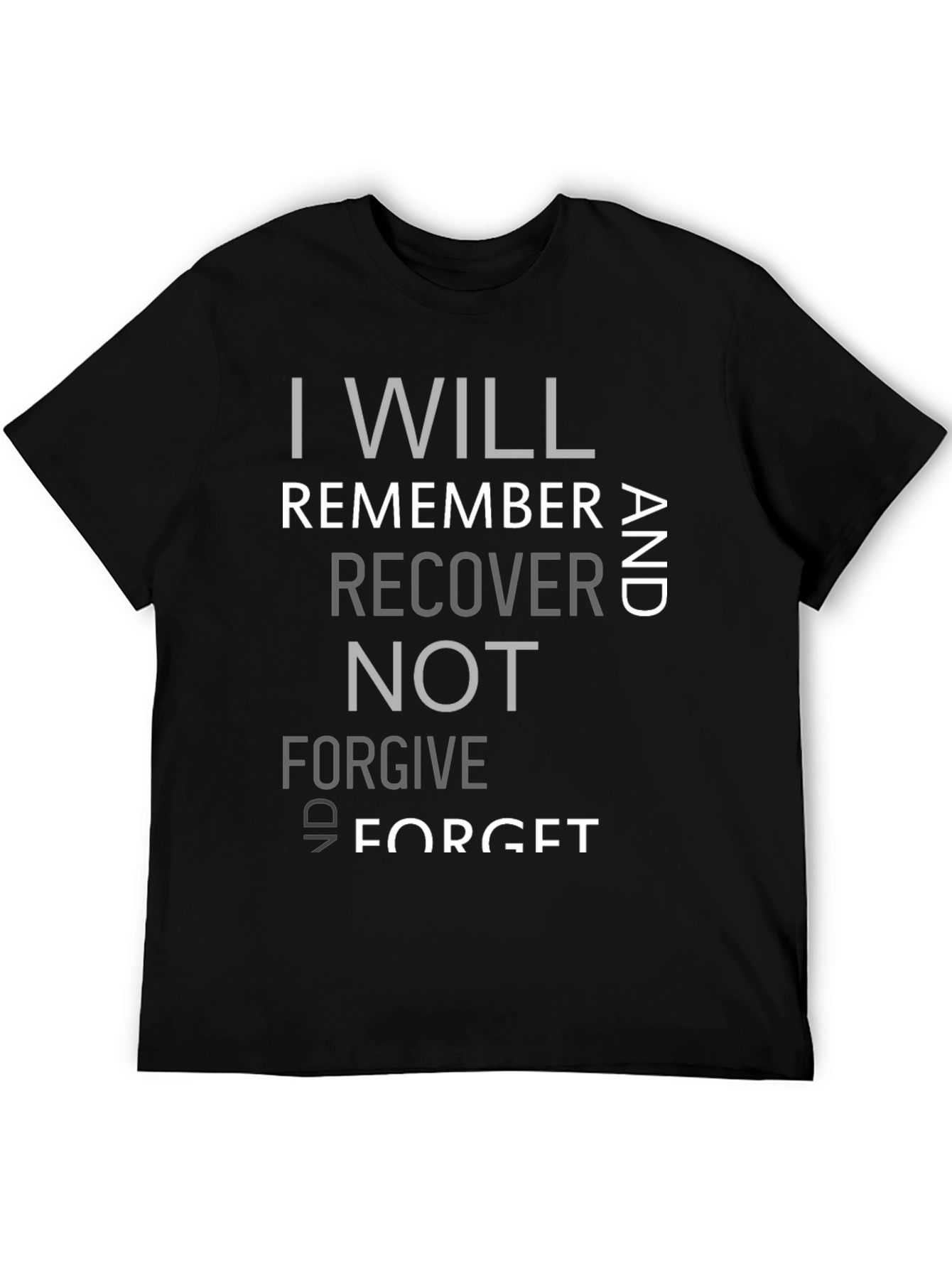 I Will Remember Black Graphic Tee