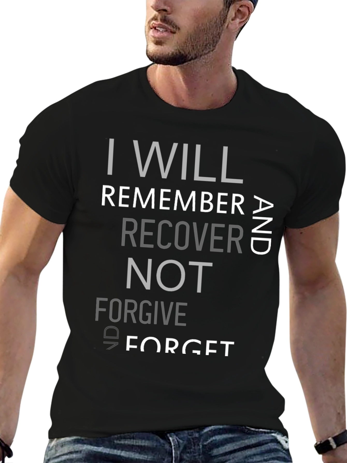 I Will Remember Black Graphic Tee