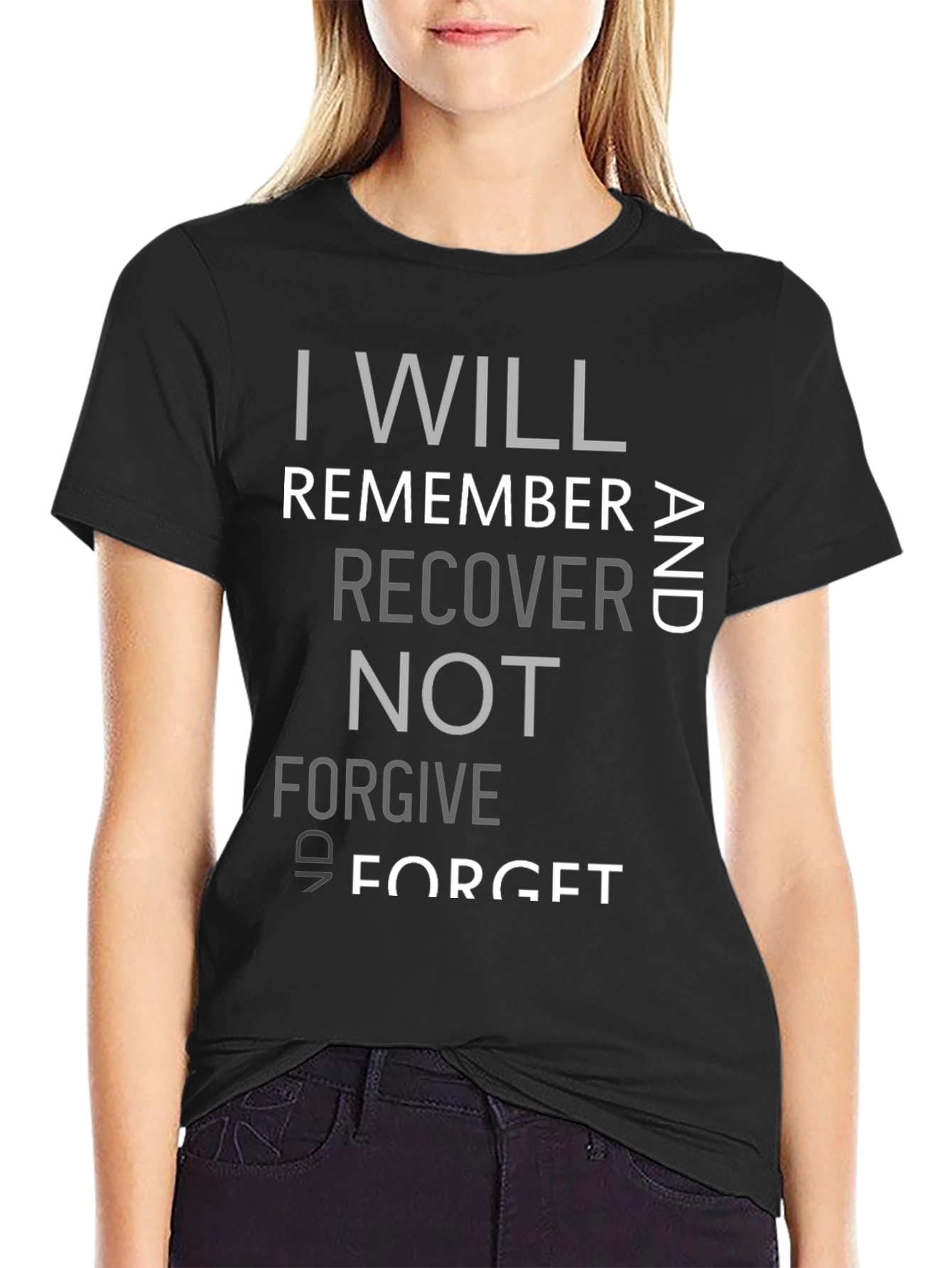 I Will Remember Black Graphic Tee