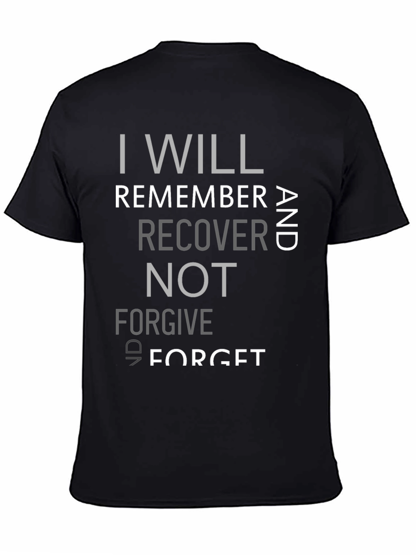 I Will Remember Black Graphic Tee
