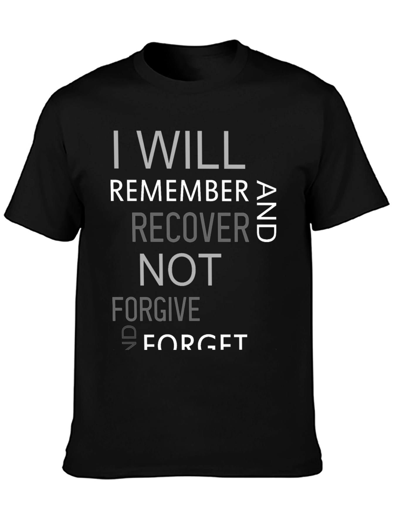 I Will Remember Black Graphic Tee