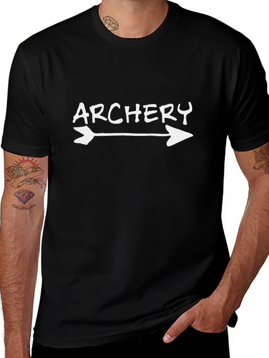 Archery Arrow T-Shirt - Black Cotton Graphic Tee