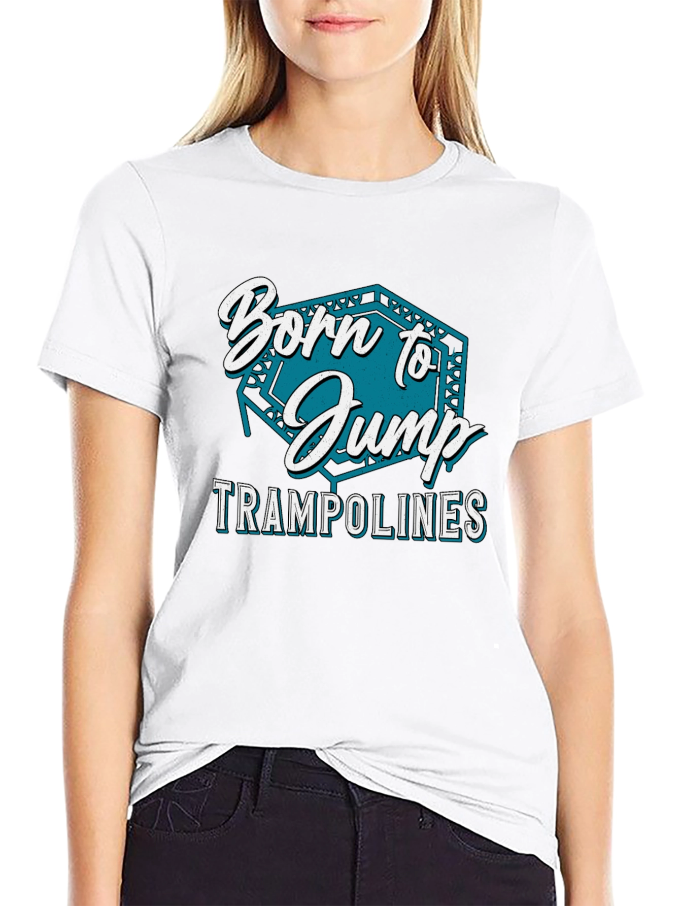Born to Jump Trampolines Black T-Shirt
