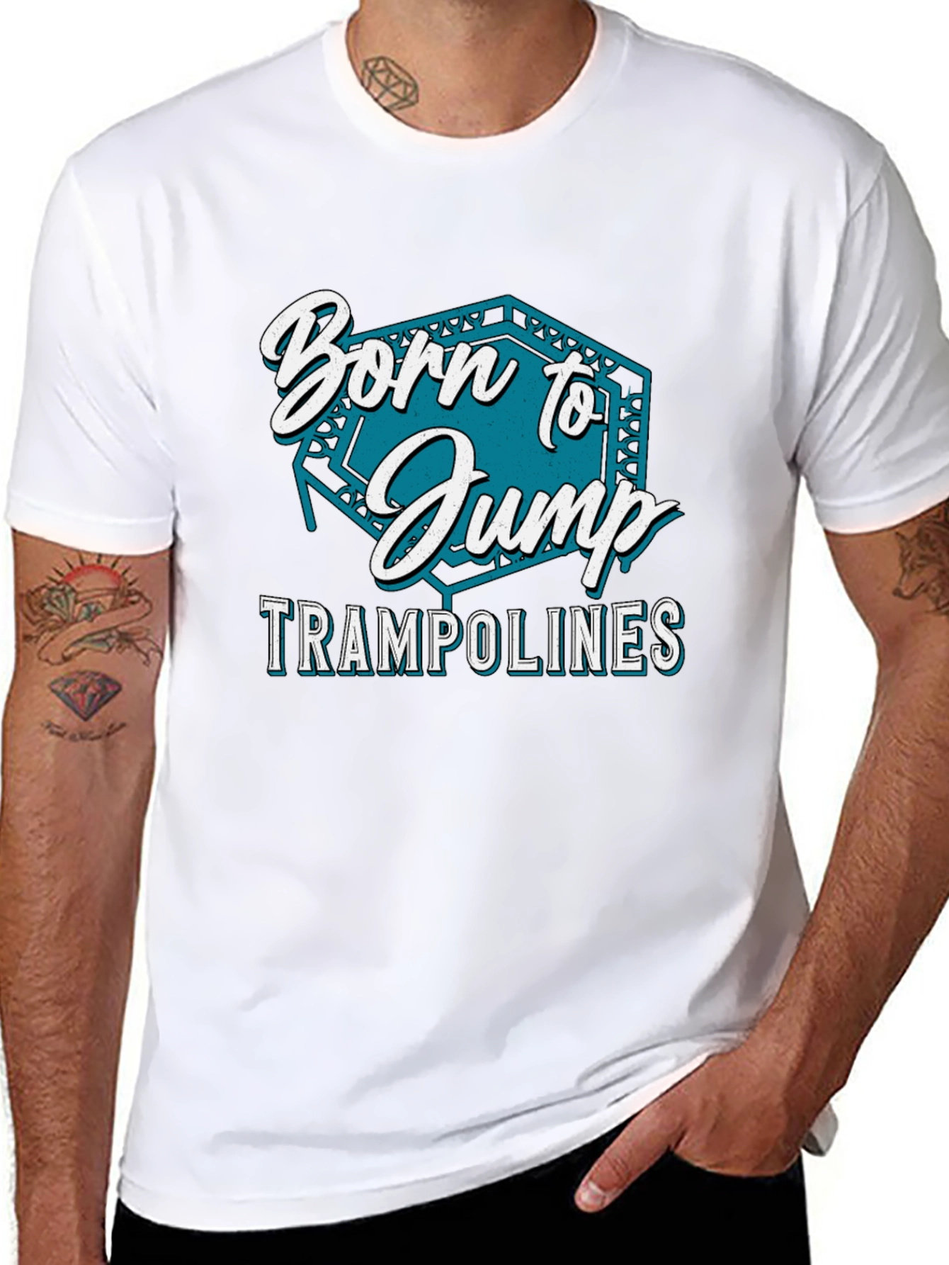 Born to Jump Trampolines Black T-Shirt