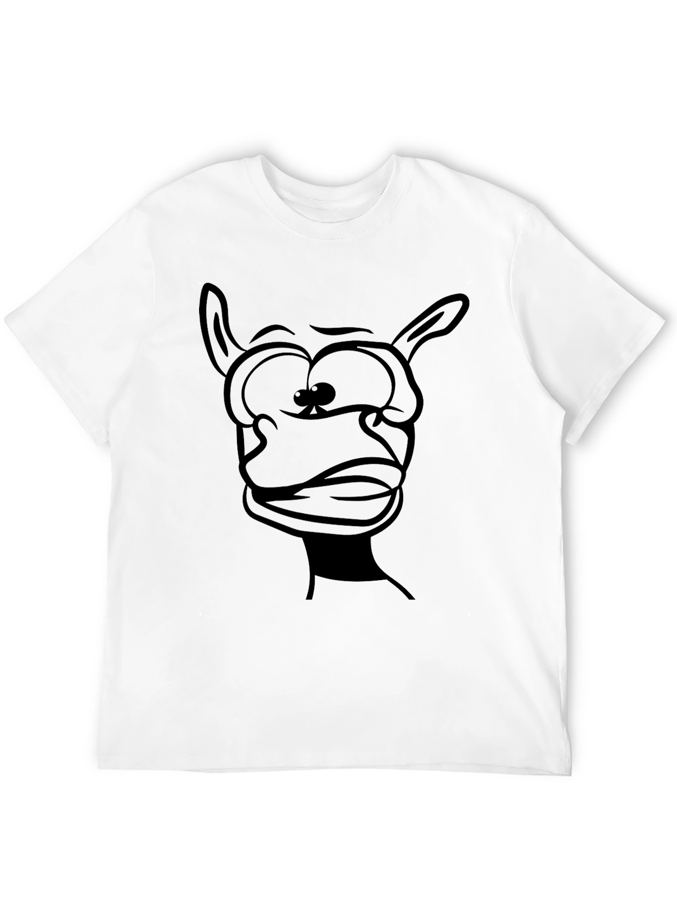 Cartoon Face Black Graphic Tee