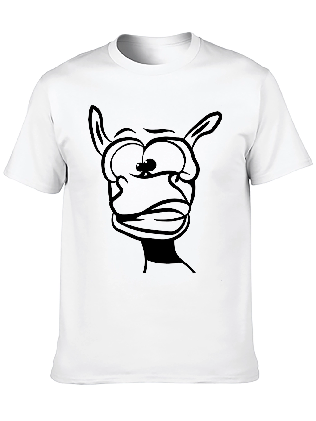 Cartoon Face Black Graphic Tee