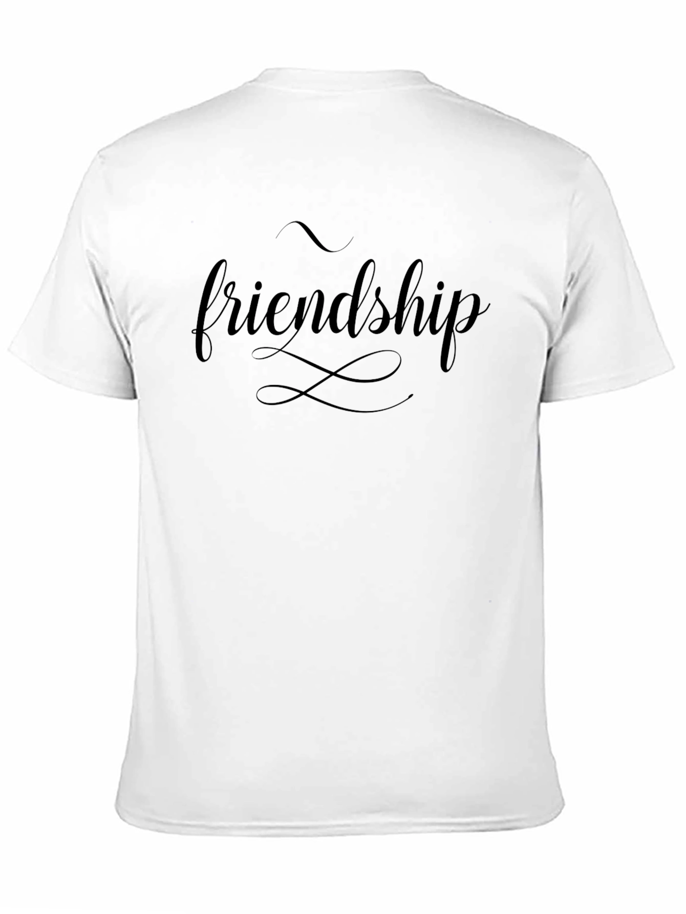 Friendship Graphic Tee - Black Cotton Casual Shirt