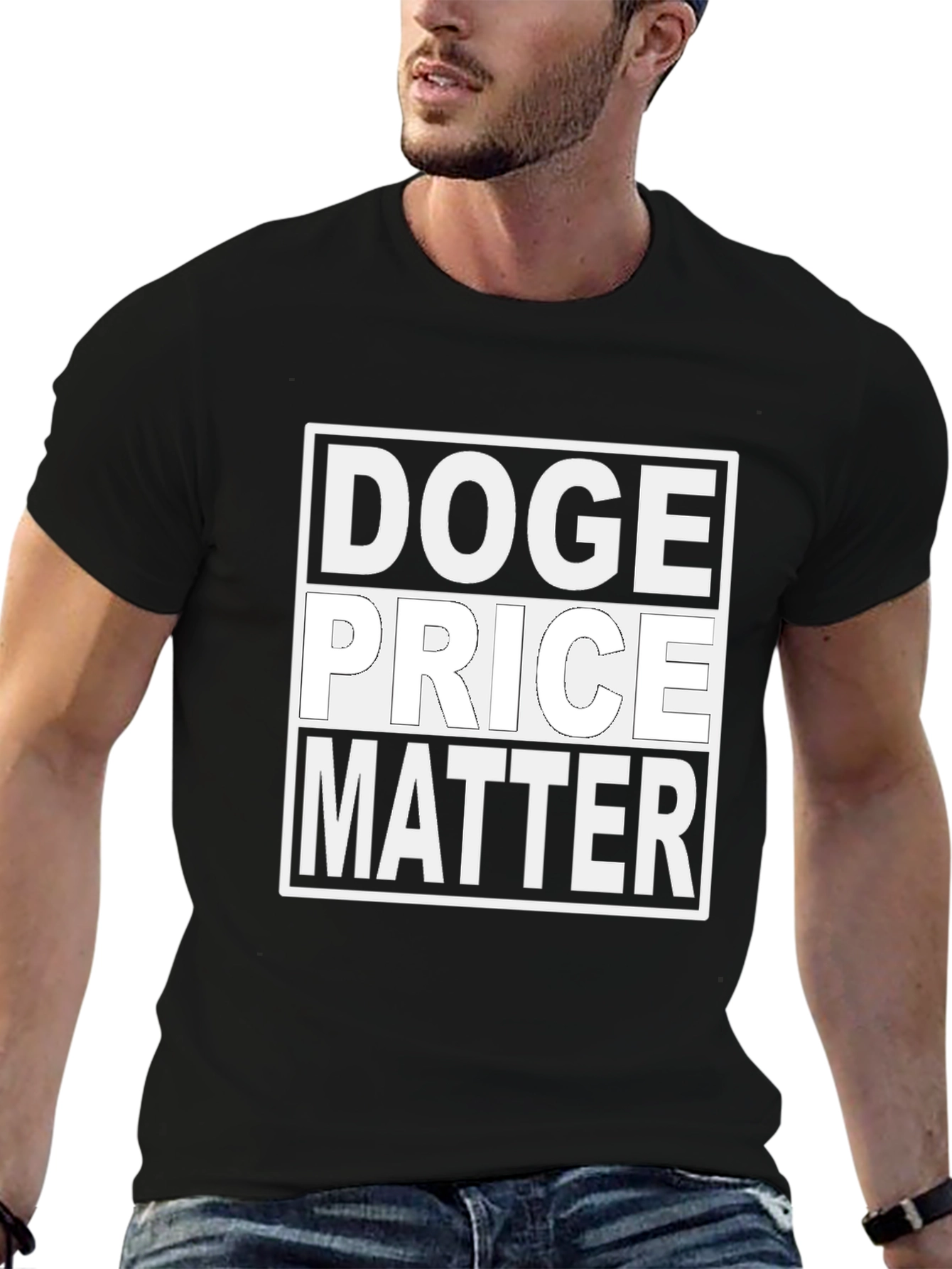 Doge Price Matter T-Shirt - Black Cotton Tee