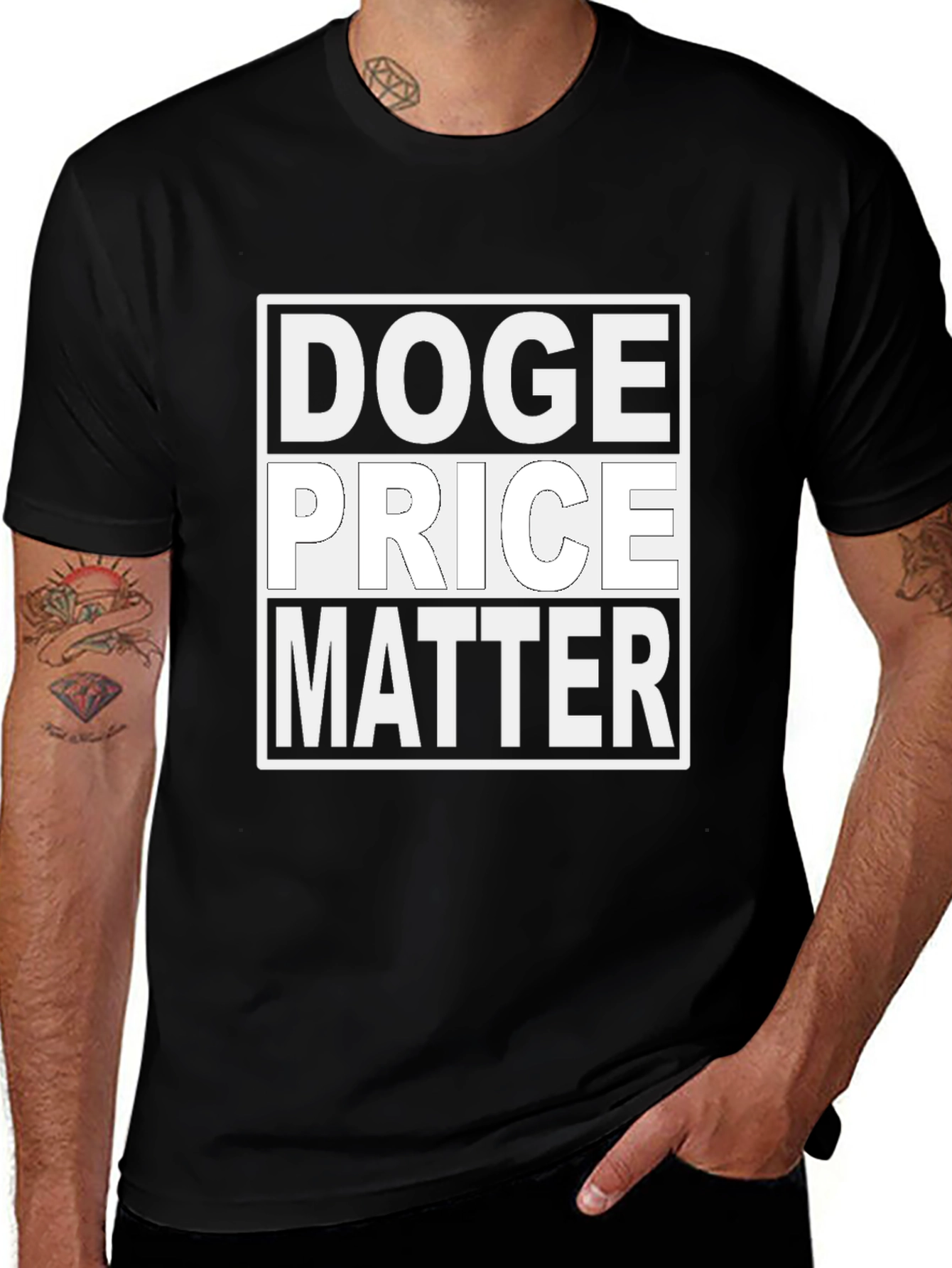 Doge Price Matter T-Shirt - Black Cotton Tee