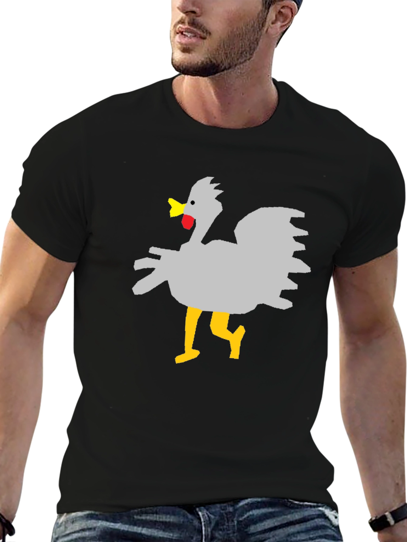 Funny Chicken Graphic T-Shirt - Unisex Black Tee